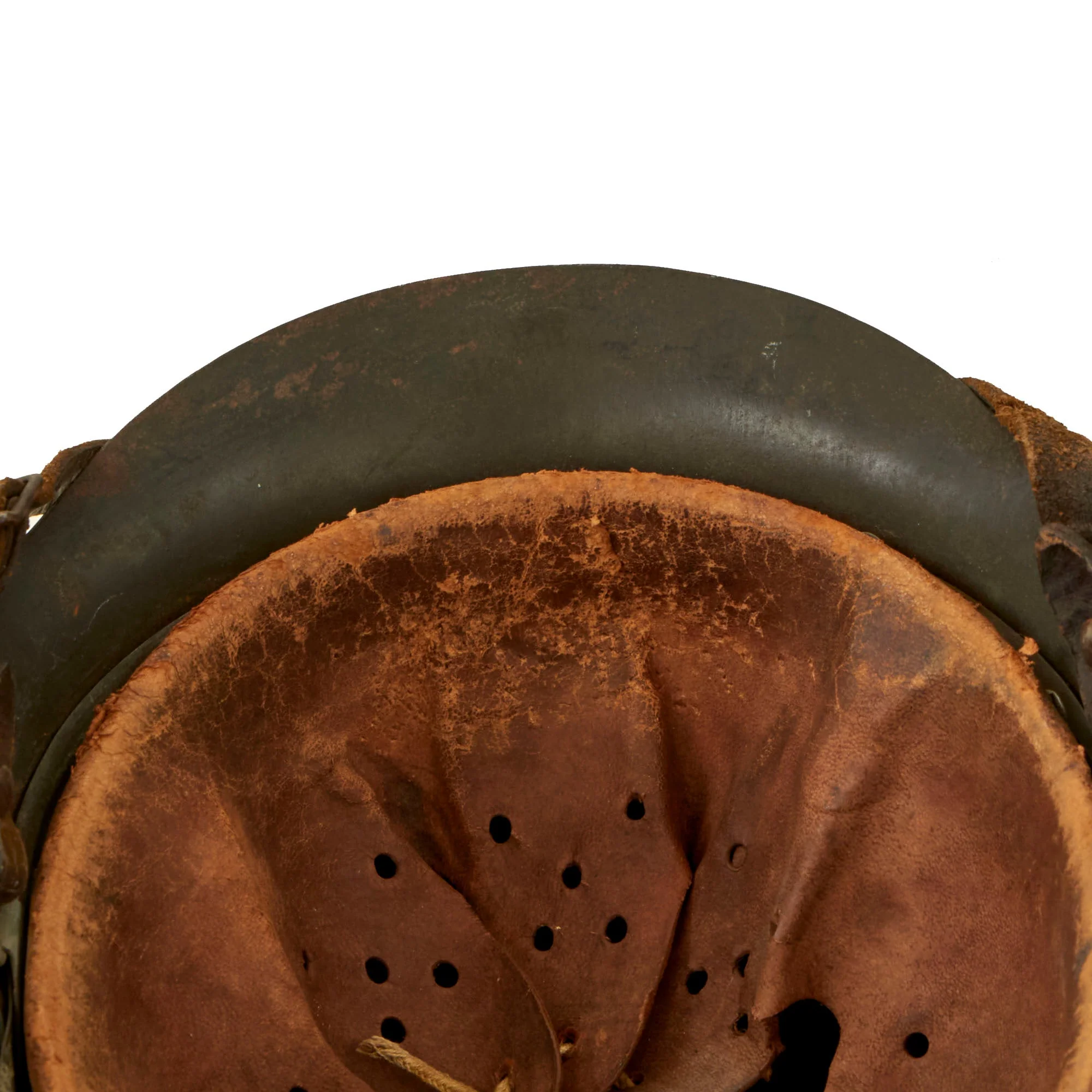 Original German WWII M42 No Decal Army Heer Helmet with 1943 Dated 56cm Liner & Chinstrap - EF64 - Image 12