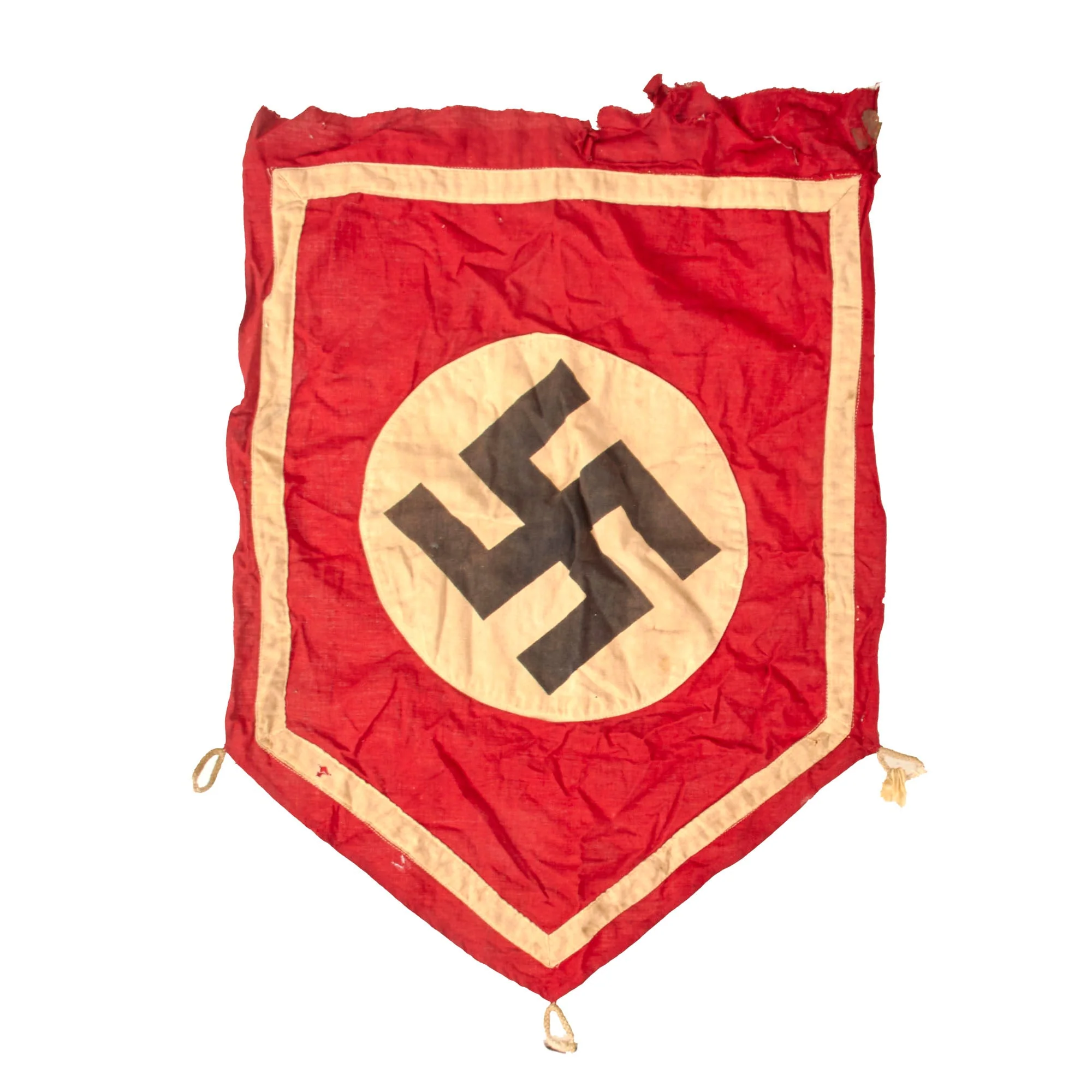 Original German WWII NSDAP National Socialist Party Small Double Sided Podium Banner - 19" x 14 1/2"