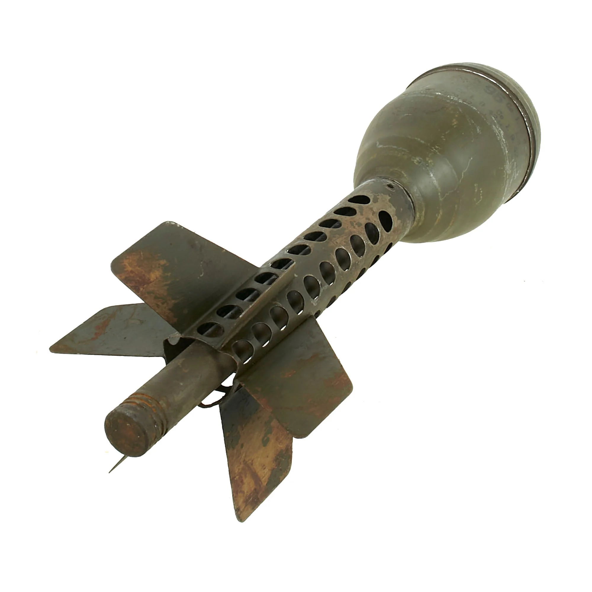Original German WWII PAK 36 Stielgranate 41 37mm High Explosive Anti-Tank Stick Grenade - 1942 Dated Body - Image 4