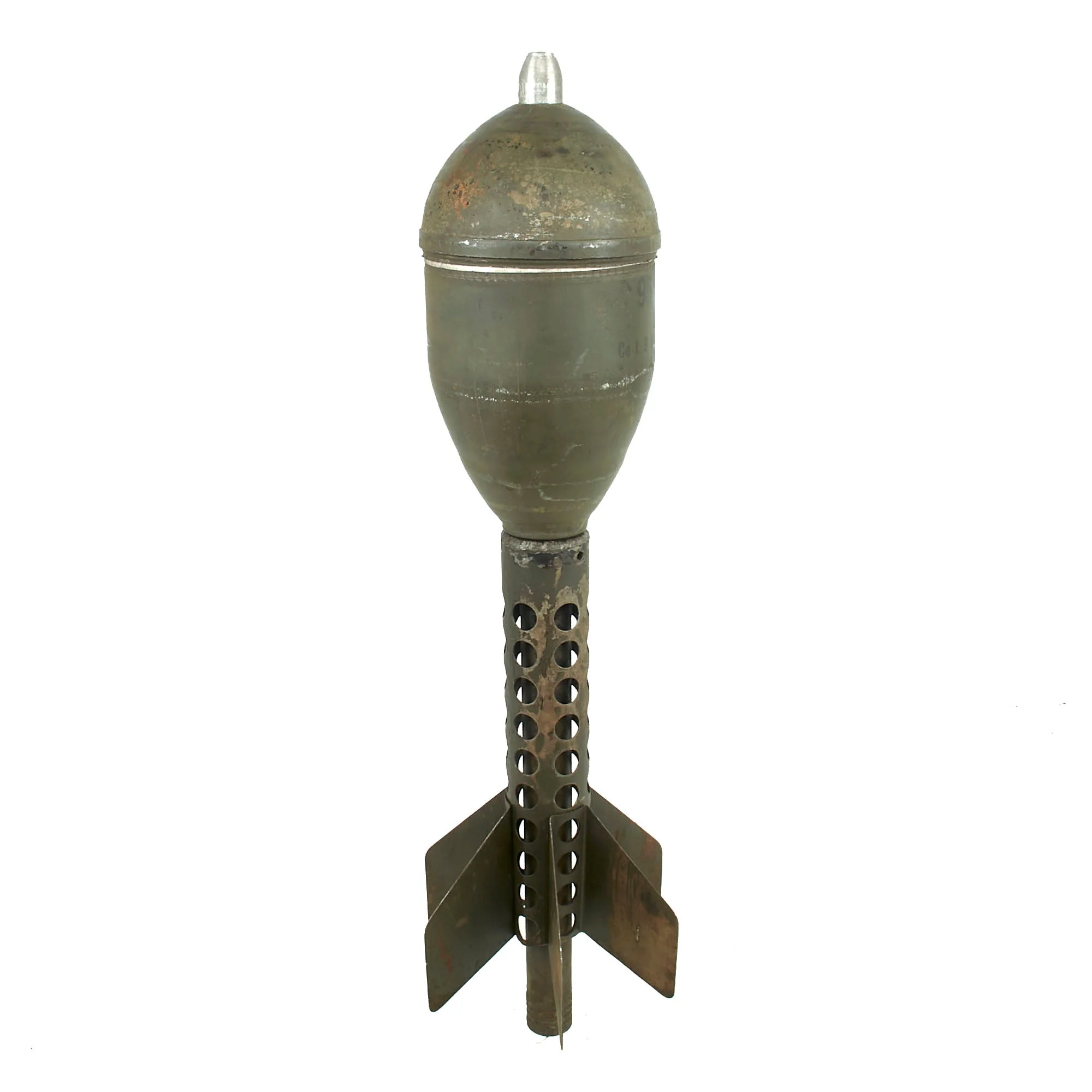 Original German WWII PAK 36 Stielgranate 41 37mm High Explosive Anti-Tank Stick Grenade - 1942 Dated Body - Image 8