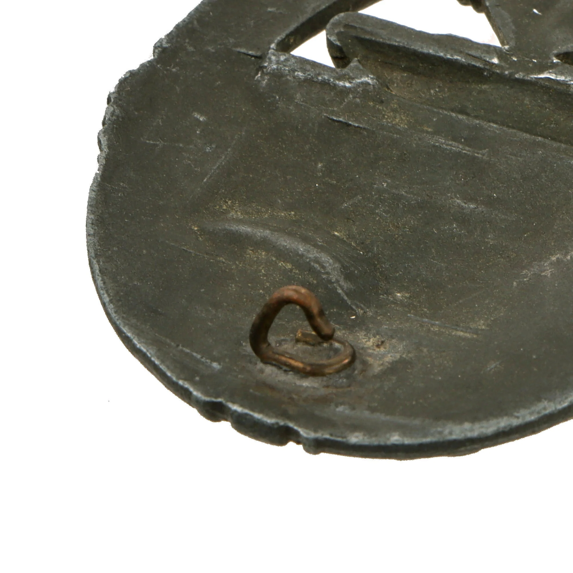 Original German WWII Silver Grade Panzer Assault Tank Badge - Unmarked Scoop Back Style - Image 5