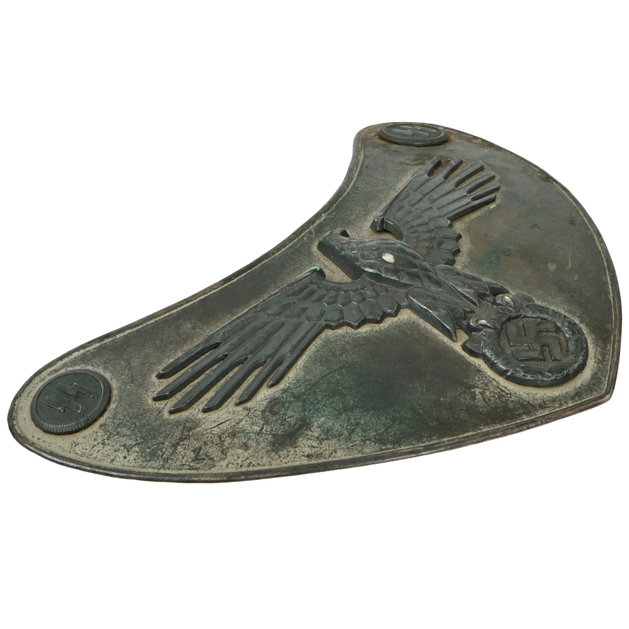 Original German WWII SS Standard Bearer's Gorget by Eugen Schmidhäussler of Pforzheim - RZM M1/128 - Image 5
