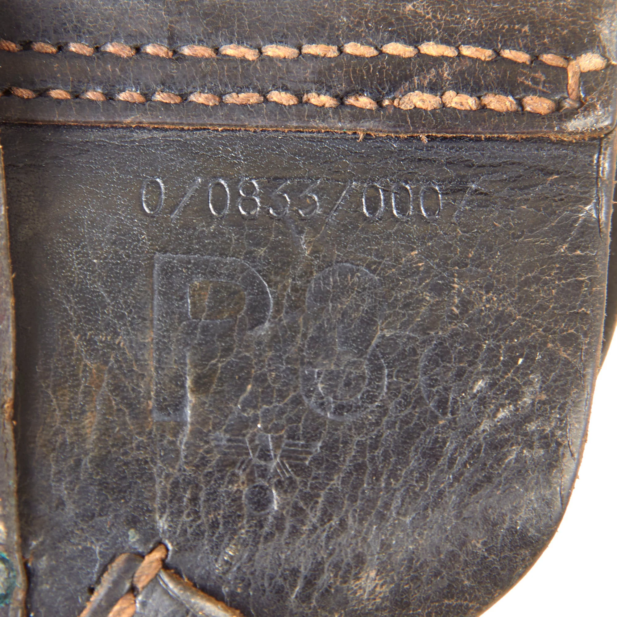 Original German WWII Walther P38 Black Leather Softshell Holster by Hans Römer - Pistole 38 - Image 3
