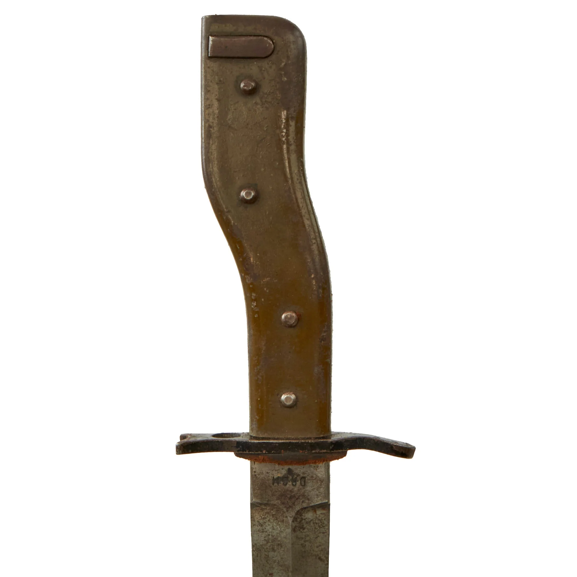 Original Imperial German WWI DEMAG Crank Handle Ersatz Trench Knife Bayonet with Scabbard - Image 8