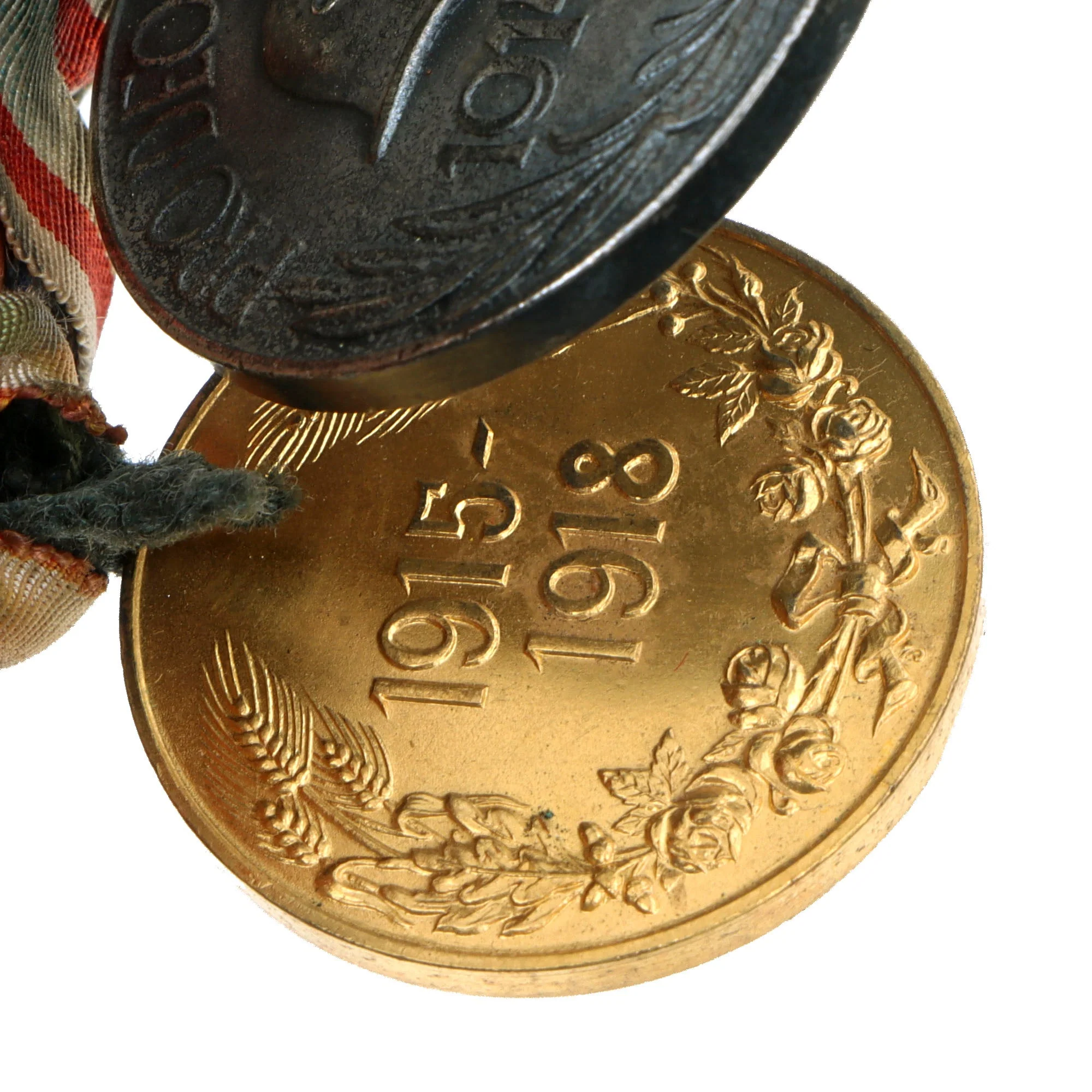 Original Imperial German WWI Era Bulgarian Austro-Hungarian Medal Bar with EKII - 5 Awards - Image 9