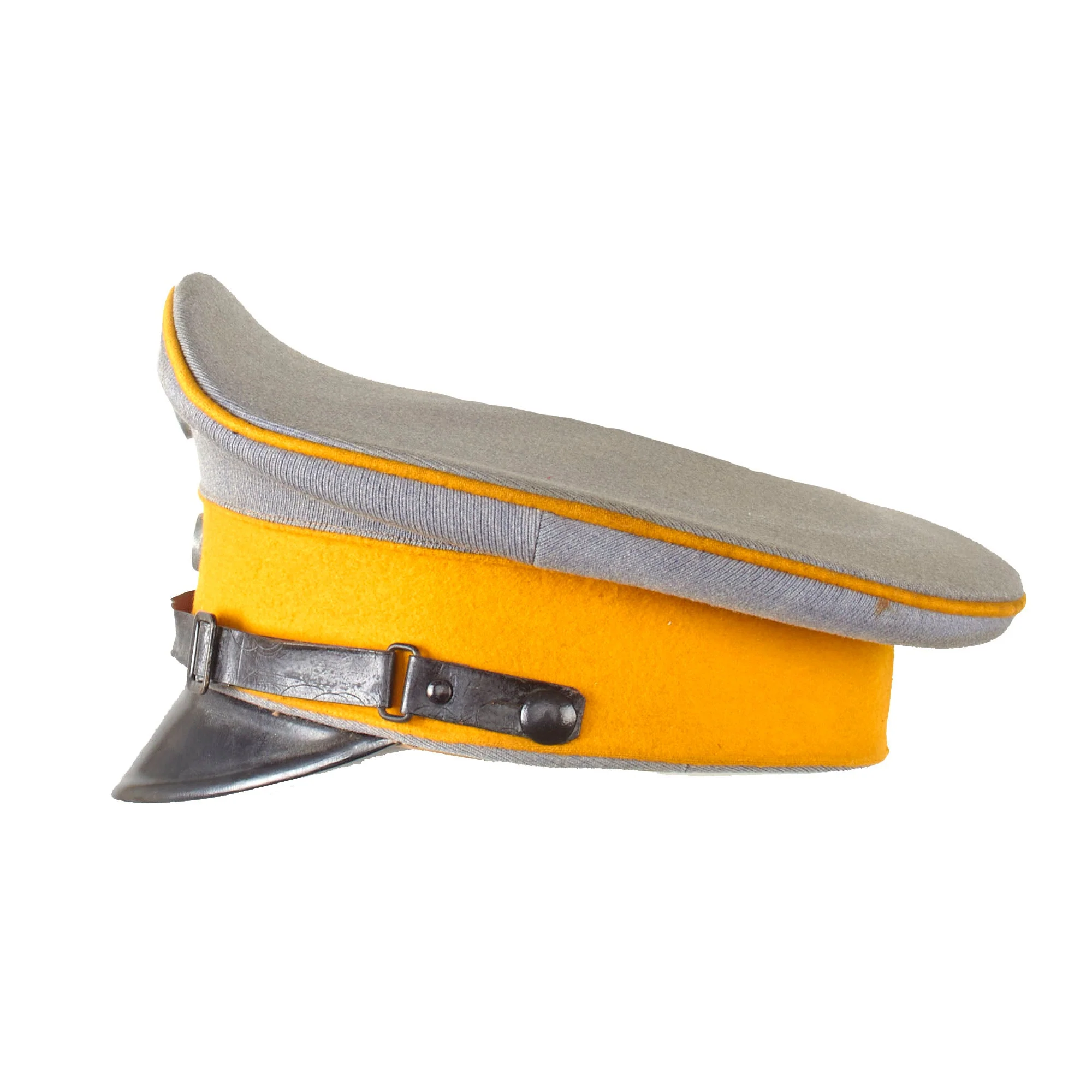 Original Imperial German WWI Dragoner-Regt. von Bredow (1. Schlesisches) Nr.4 (Lüben) V Armee Korps Visor Cap with Chinstrap - Rare - Size 59 - Image 8