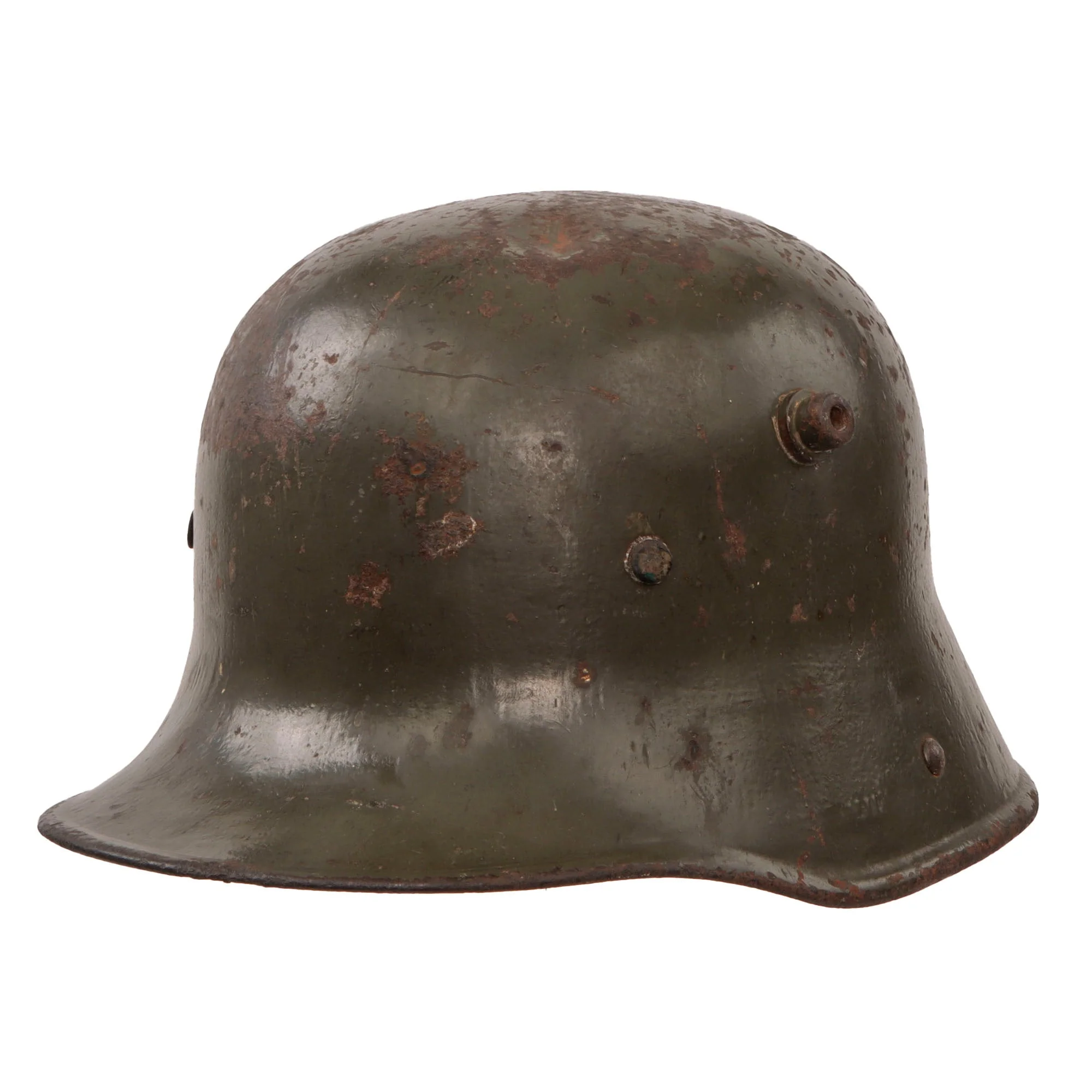 Original Imperial German WWI M16 Stahlhelm Helmet with Liner by Gebrüder Bing A.G. - Very Rare Maker - Image 2