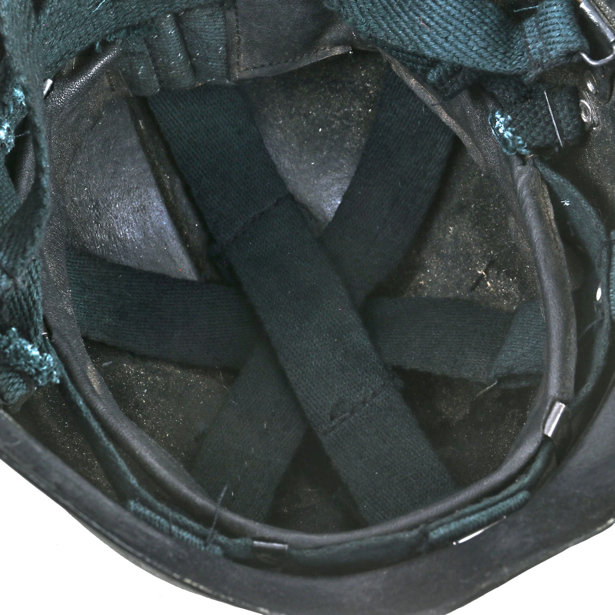 Original Iraqi Fedayeen Helmet with Intact Saddam Badge, Liner & Chinstrap - Operation Iraqi Freedom Bringback OIF - Image 11
