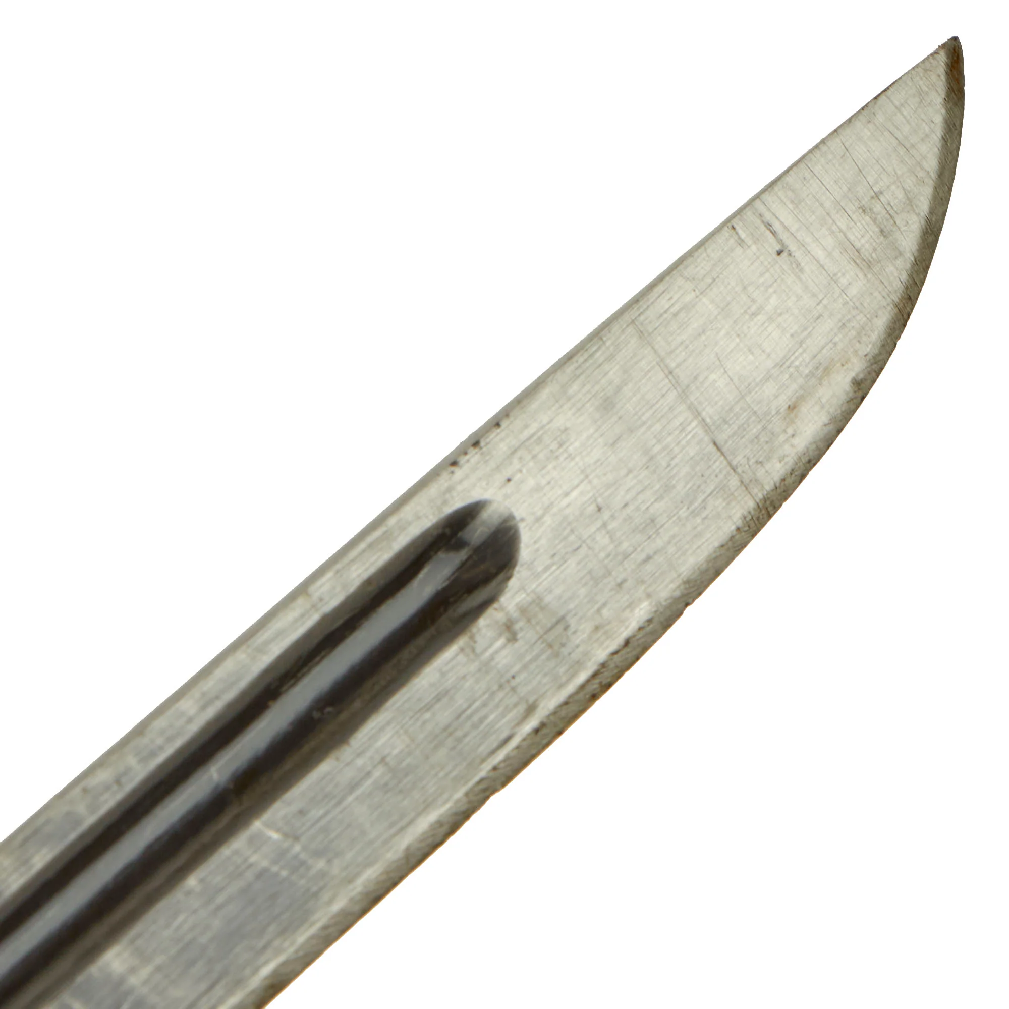 Original Japanese WWII Arisaka Type 30 Bayonet by Kaneshiro Sakuganki Seizo KK Arsenal with Scabbard and Partial Leather Frog - Arisaka Type 30, 38, 99 Rifles - Image 7