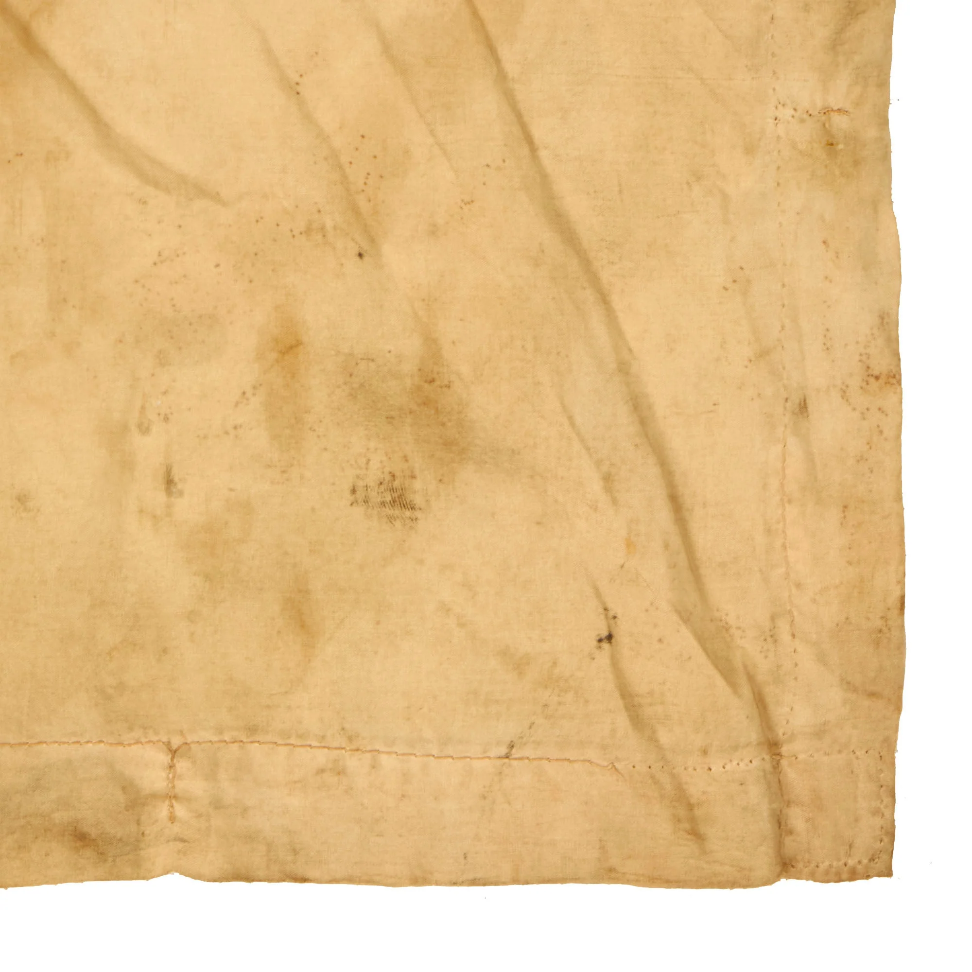 Original Japanese WWII Pilot Bail Out Float Flag - 30" x 40" - Image 7