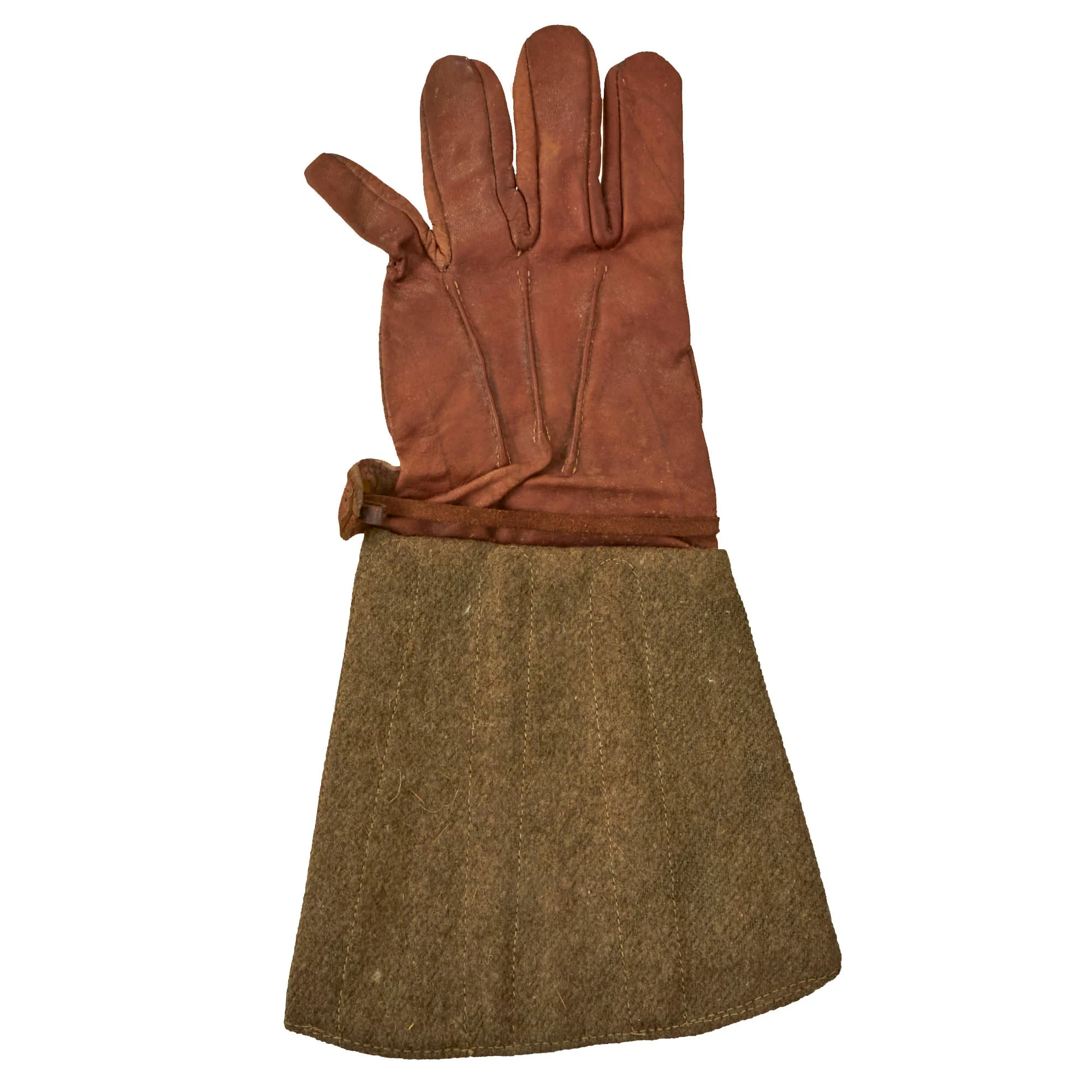 Original Japanese WWII Pilot’s Gloves with Clear Markings - Dated 1943 - Image 7