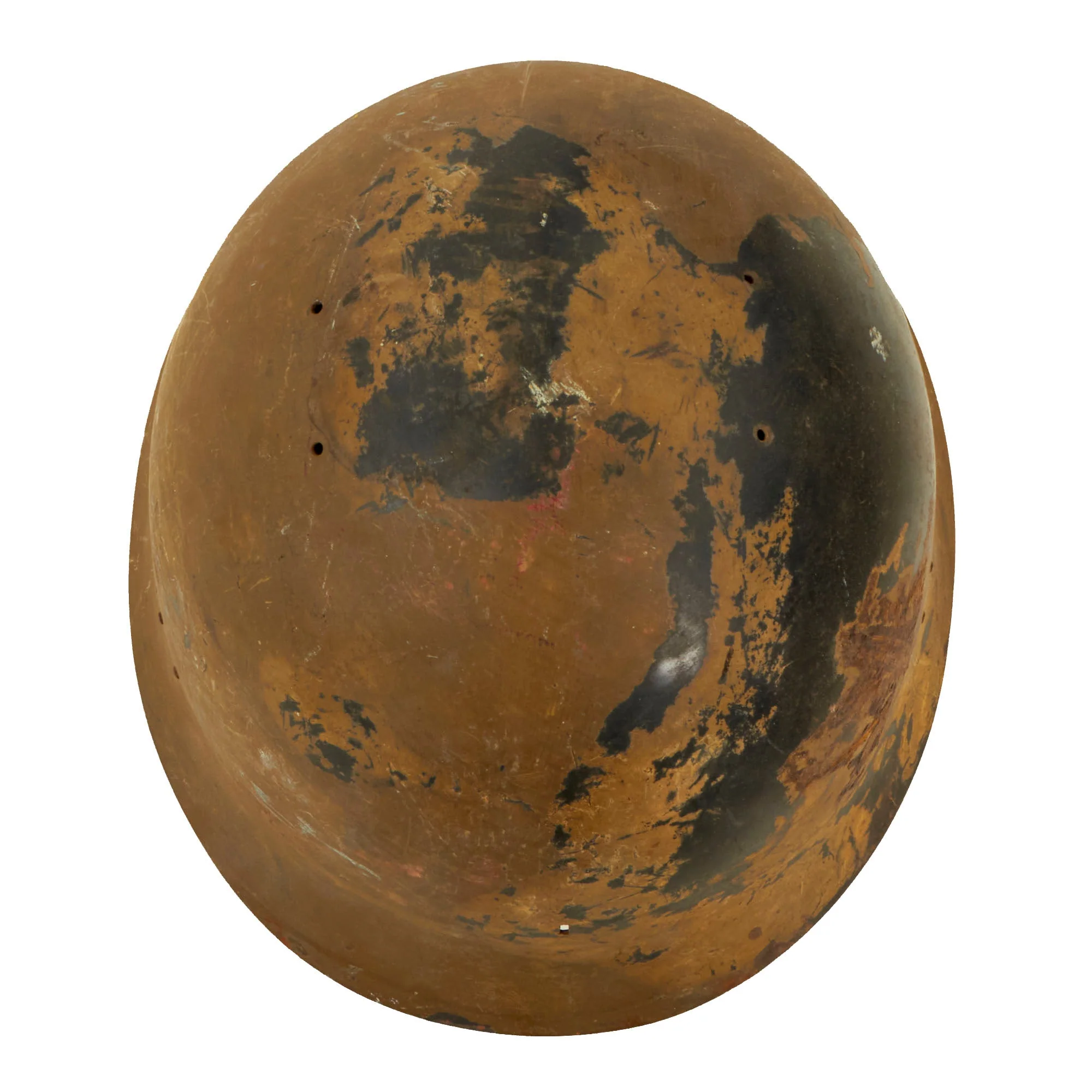 Original Japanese WWII Tetsubo Type 90 Army Helmet with Partial Liner & Chinstrap - Missing Star - Image 9
