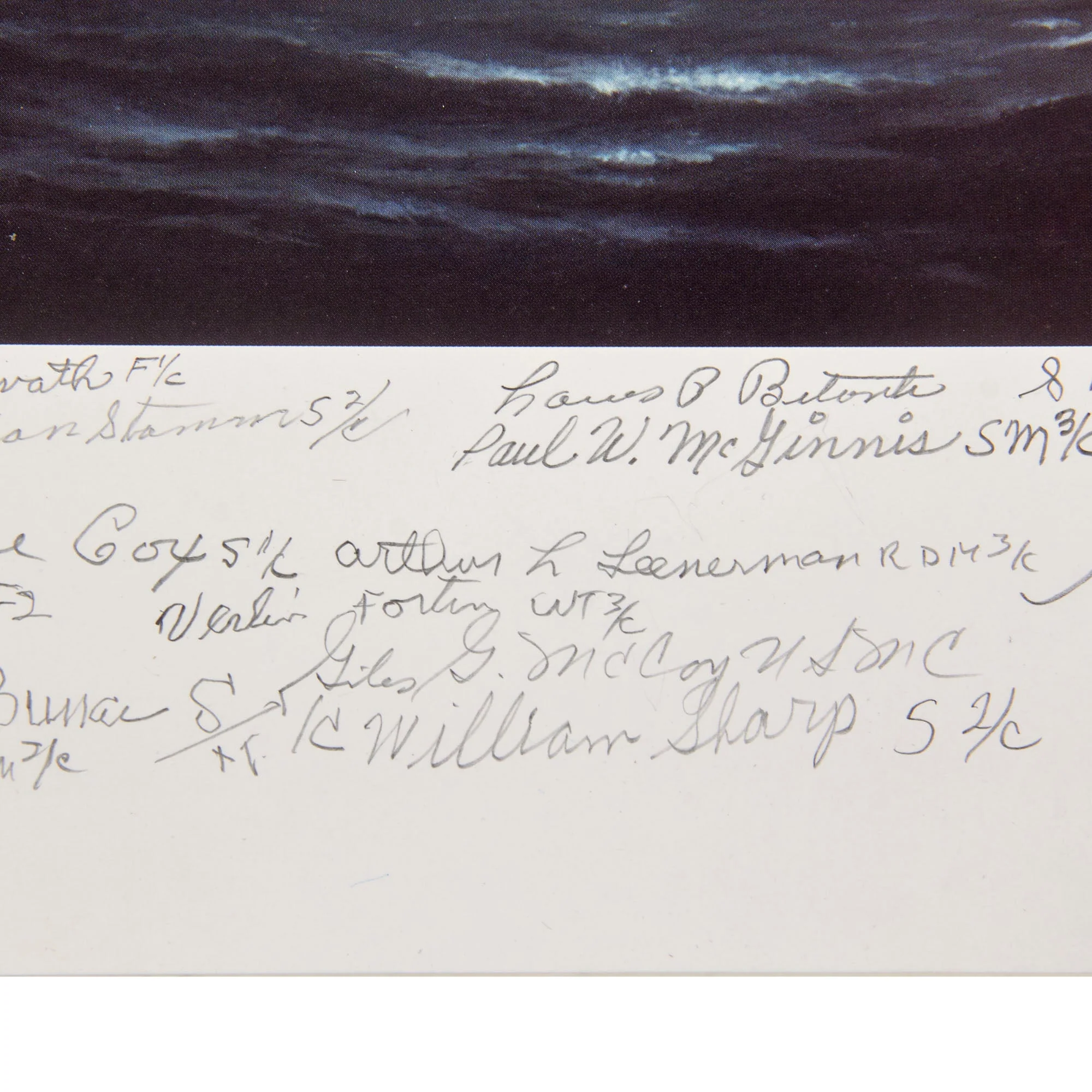 Original Signed Limited Edition Print: “Fateful Voyage: The U.S.S. Indianapolis, July 30th, 1945” by Marii Chernev Signed by 41 Survivors of the Sinking - 76/500 - 27 x 36” - Image 6