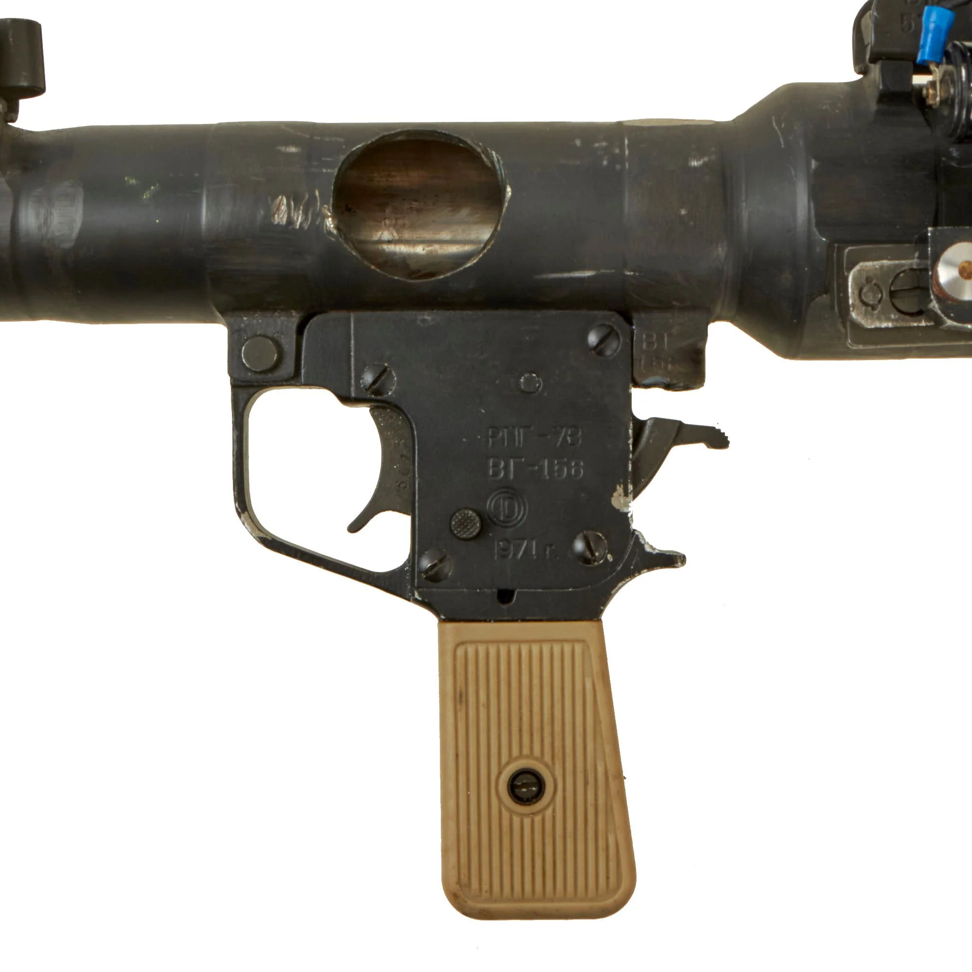 Original Soviet Bulgarian Cold War 1971 Dated RPG-7 Rocket Propelled Grenade Inert Launcher RPG with Iraqi Type ON-M80 Optical Sight & Inert Chinese Type 69 Rocket Round - Image 8