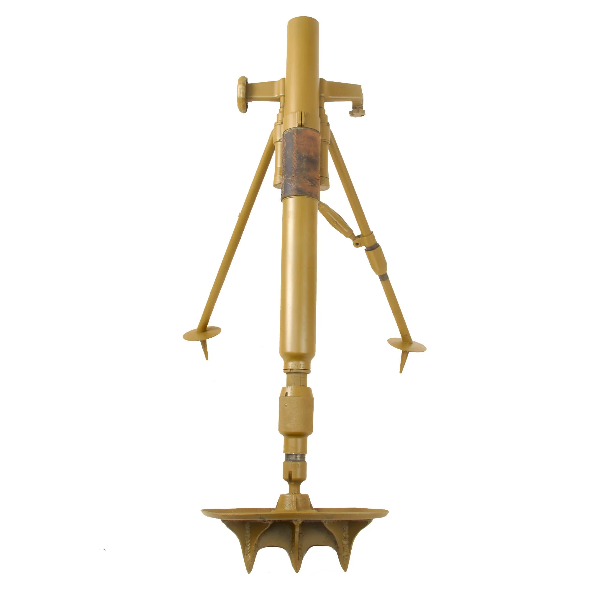 Original Soviet Russian WWII 50-RM 38 Soviet 50 mm Company Display Mortar with Baseplate and Bipod - Dated 1939 - Image 11