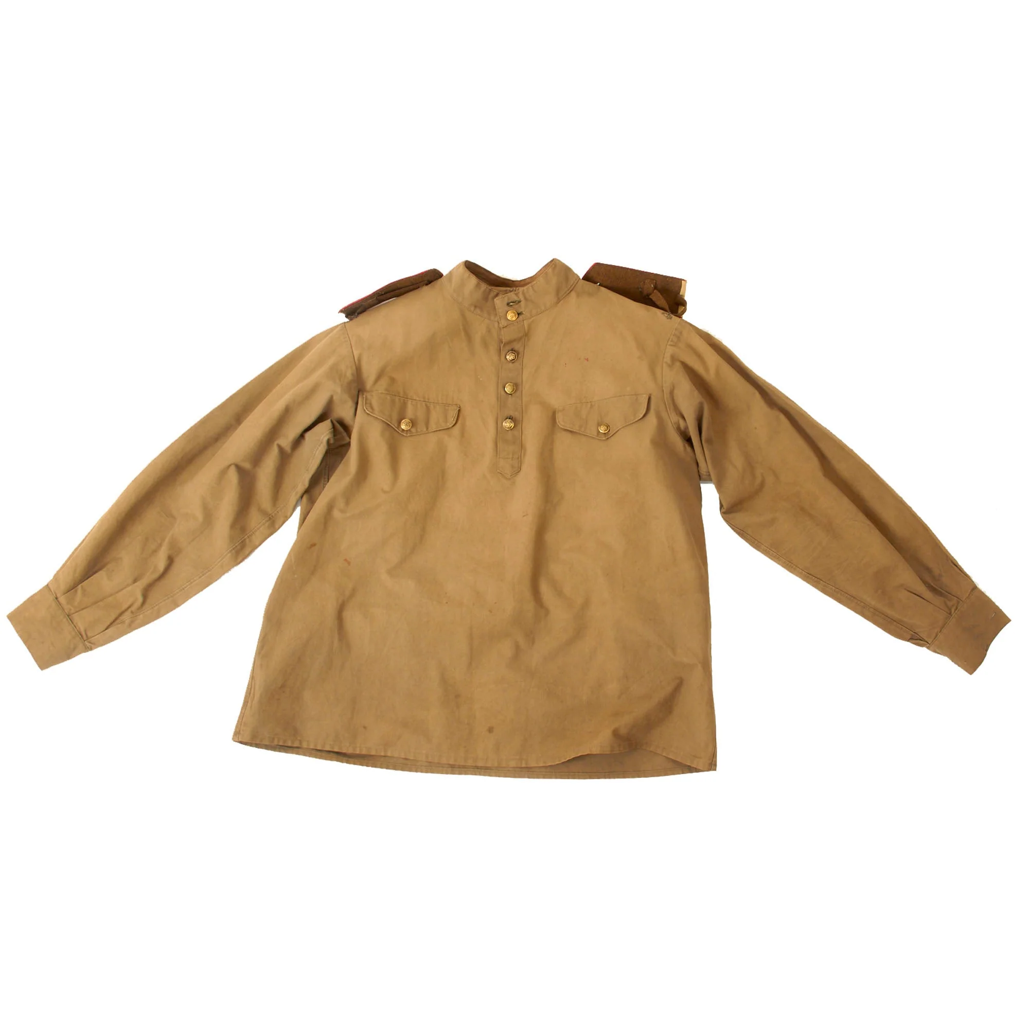 Original Soviet WWII M1943 Uniform Gymnastyorka Blouse with Infantry Shoulder Boards - Size 50 - Image 6