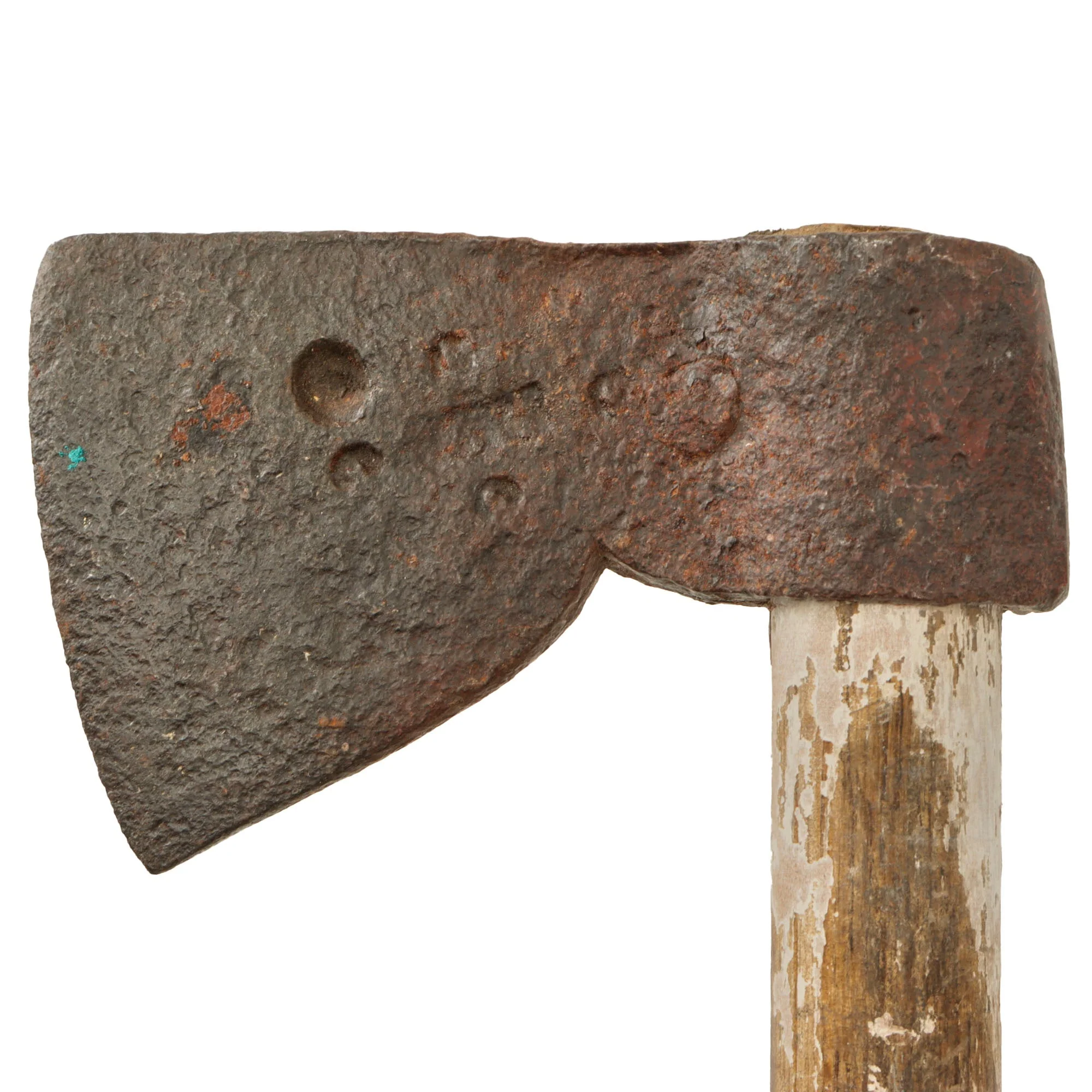 Original U.S. / British Colonial Era Blacksmith Hand Forged Trade Tomahawk with Hallmarks & Added Handle - Found in Mohawk Valley, NY - Image 4