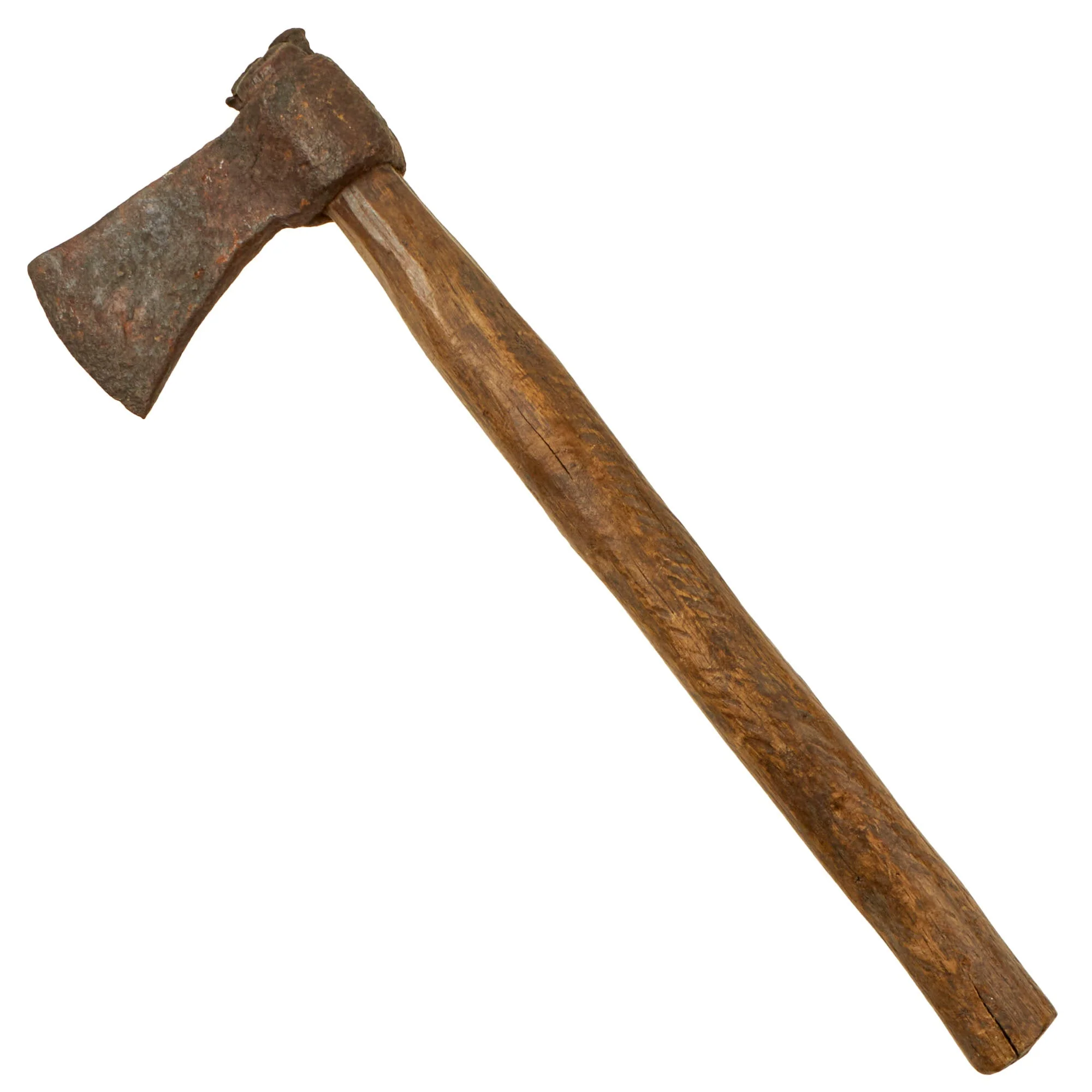 Original U.S. / British Colonial Era Blacksmith Hand Forged Trade Tomahawk with Original Period Shaft - Extremely Scarce - Image 4