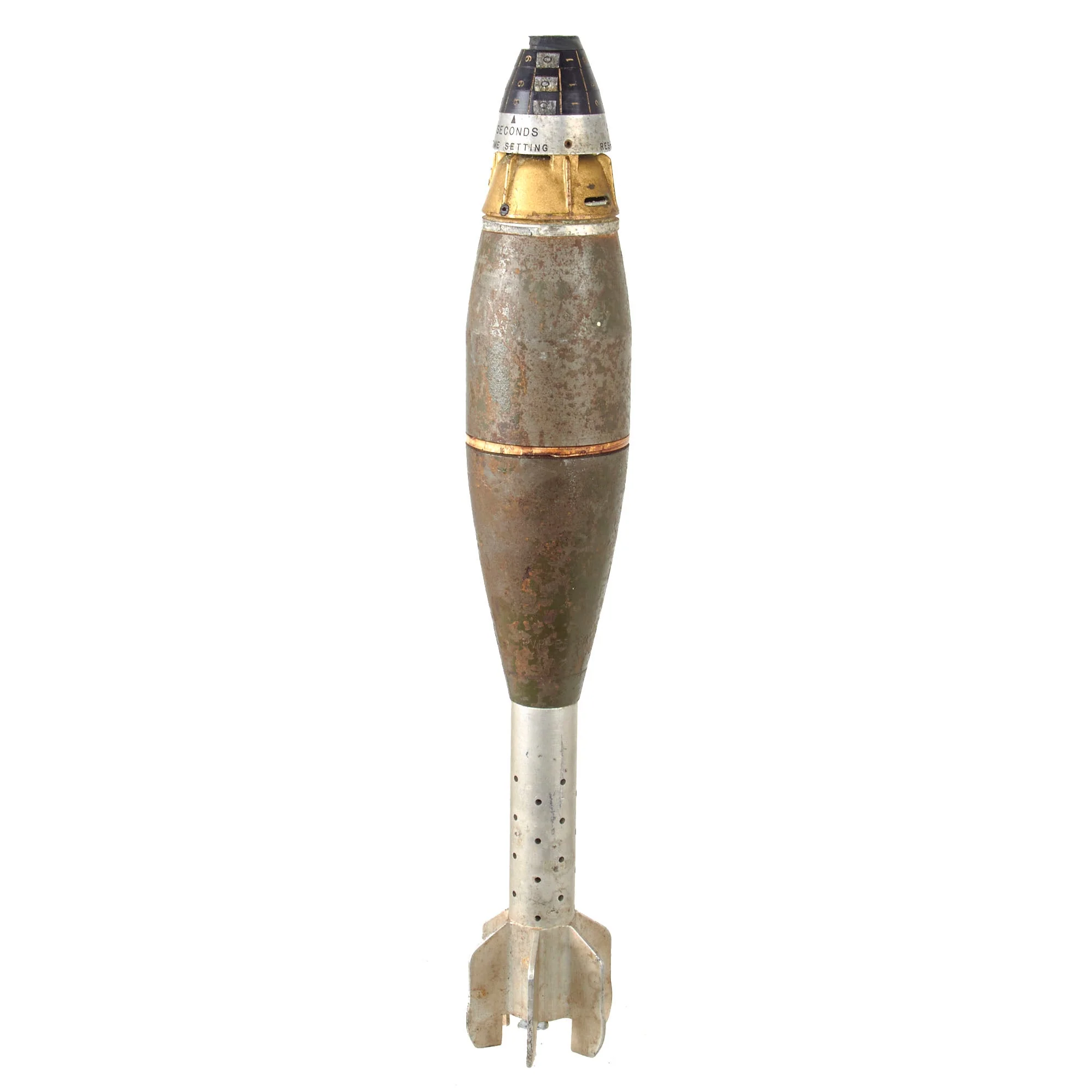 Original U.S. Global War on Terror Inert M720 60mm Mortar Round With RESHEF Lambda Fuze - M224 Mortar System - Image 7
