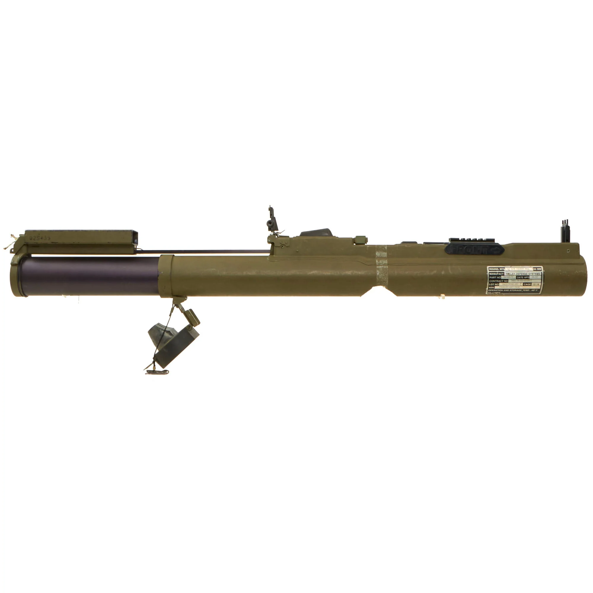 Original U.S. Global War on Terror INERT M72A7 Light Anti-Tank Weapon LAW Rocket Propelled Grenade Launcher With Picatinny Rail and Sling Assembly - Dated 2007 - Image 10