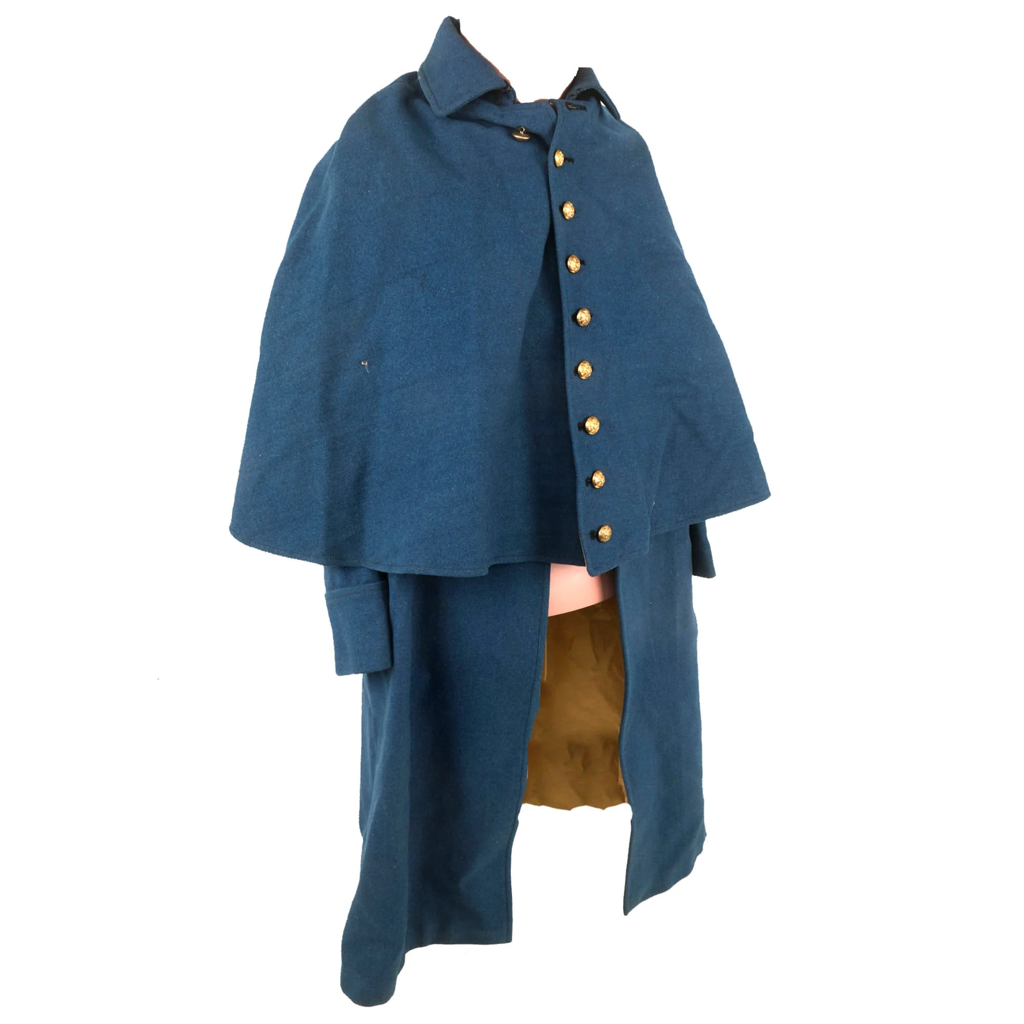 Original U.S. Indian Wars Era Child’s M1885 Mounted Greatcoat with Intact Cape & Real Federal Buttons by Horstmann