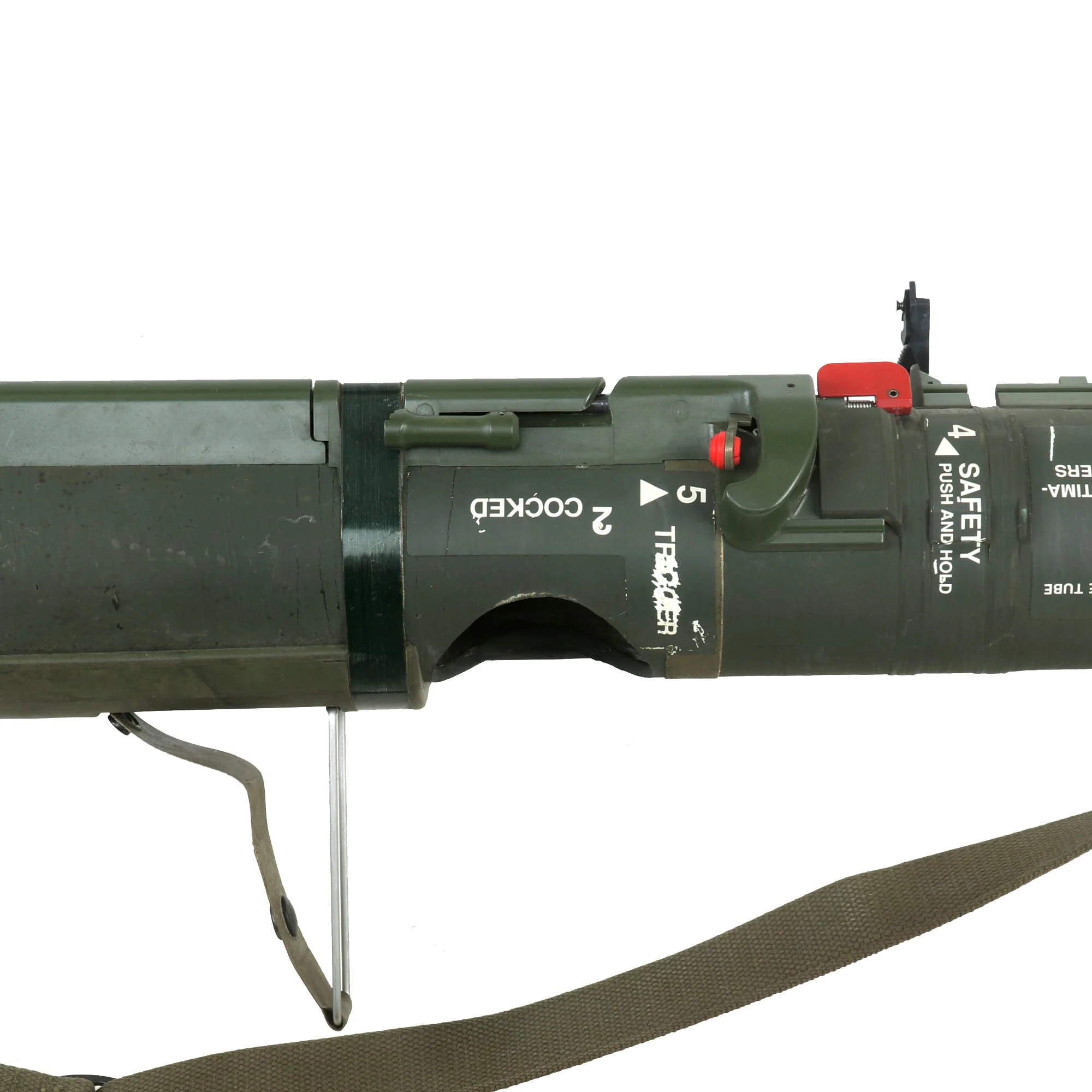 Original U.S. M163 AT-4 Recoilless Smoothbore 84mm Anti-Tank Launcher with Replica Projectile and Sling - Inert - Image 7
