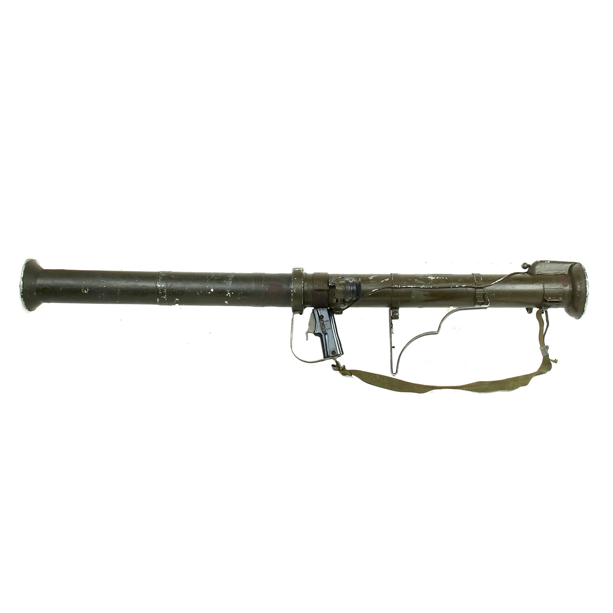Original U.S. M20 A1 B1 3.5 Inch Super Bazooka Deactivated Rocket Launcher by Birtman Elec. Co. with Inert Practice Rocket and Sling - Image 11