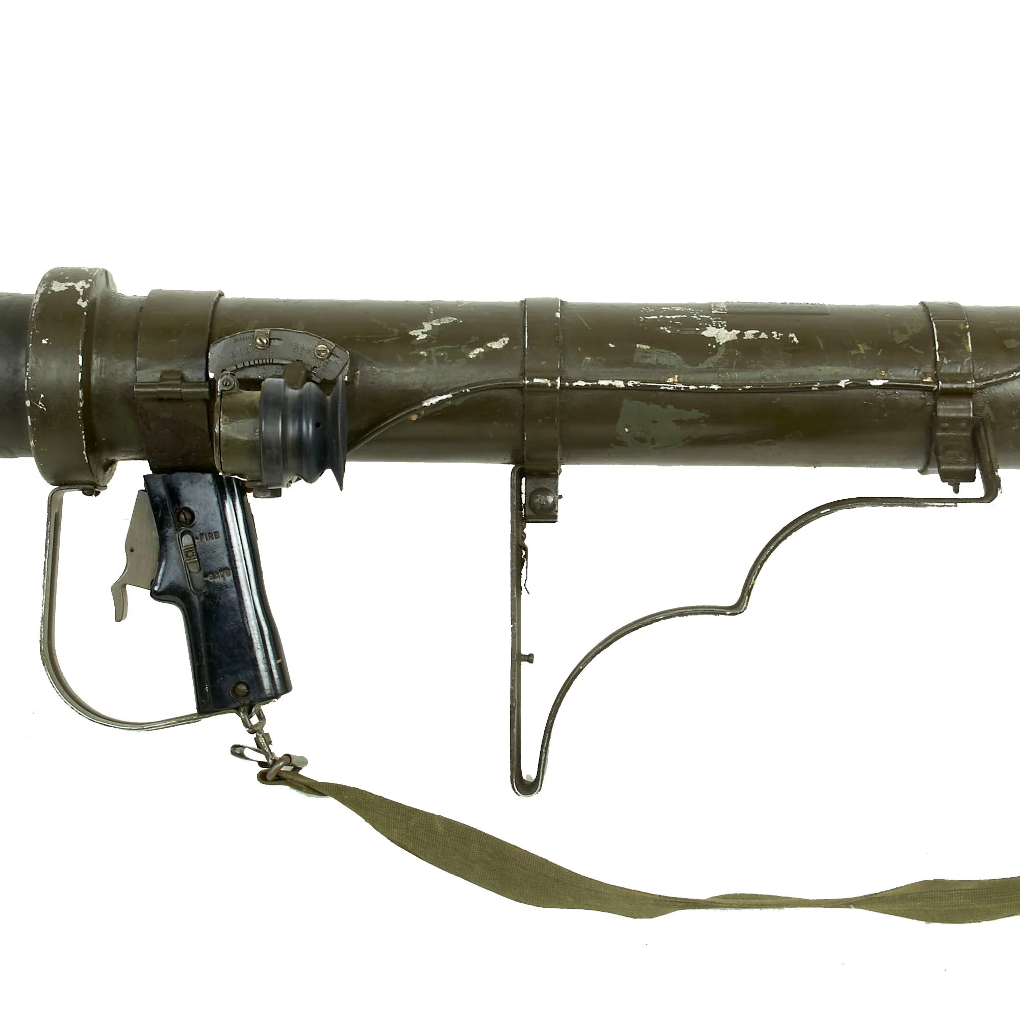 Original U.S. M20 A1 B1 3.5 Inch Super Bazooka Deactivated Rocket Launcher by Birtman Elec. Co. with Inert Practice Rocket and Sling - Image 13