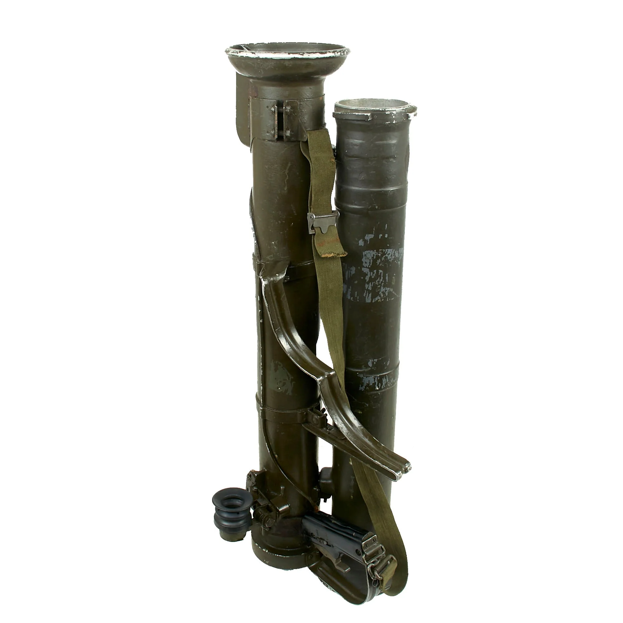 Original U.S. M20 A1 B1 3.5 Inch Super Bazooka Deactivated Rocket Launcher by Birtman Elec. Co. with Inert Practice Rocket and Sling - Image 4