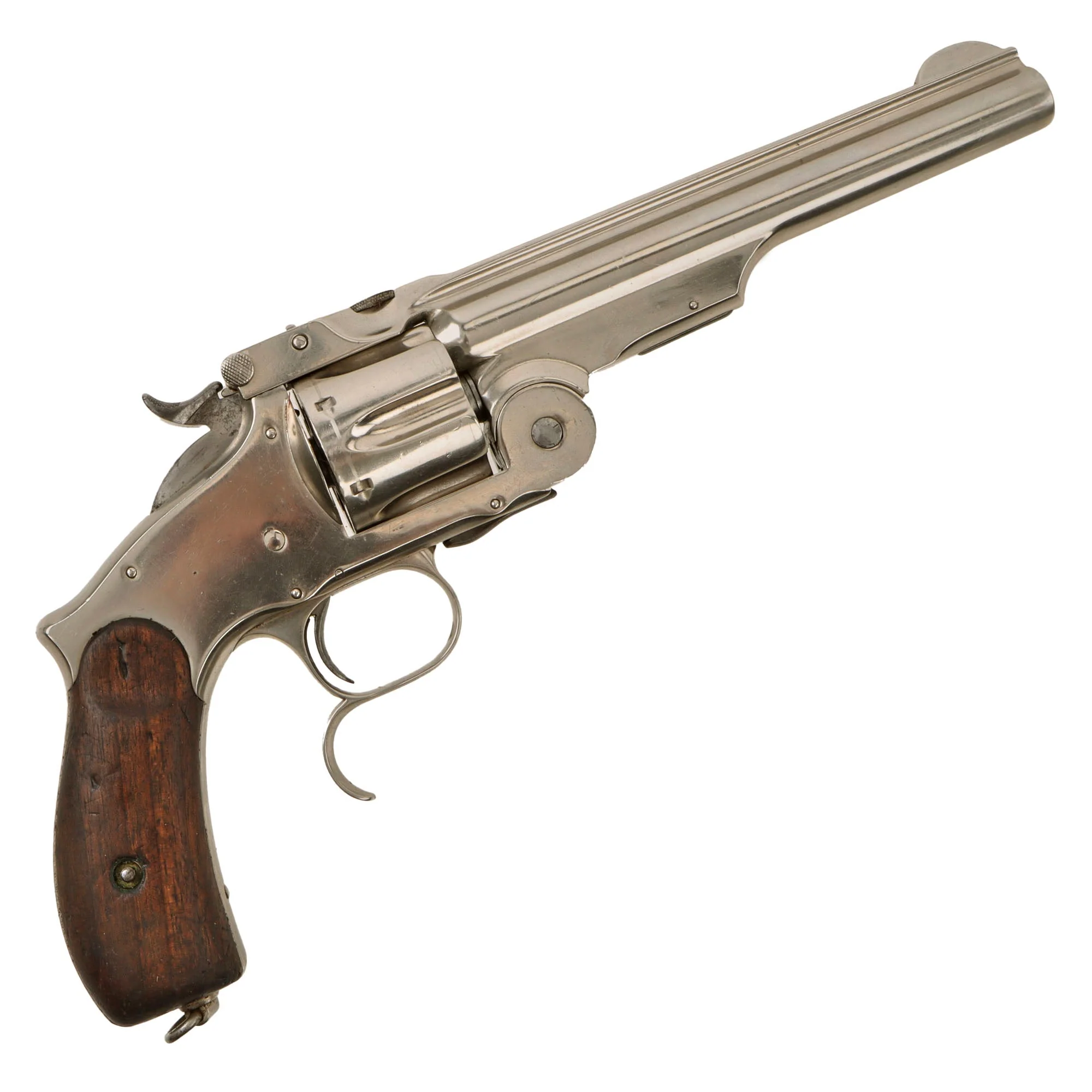 Original U.S. Smith & Wesson Nickel Plated Japanese Army Contract No. 3 Russian 3rd Model .44cal Revolver -  Matching serial 6069 - Image 2