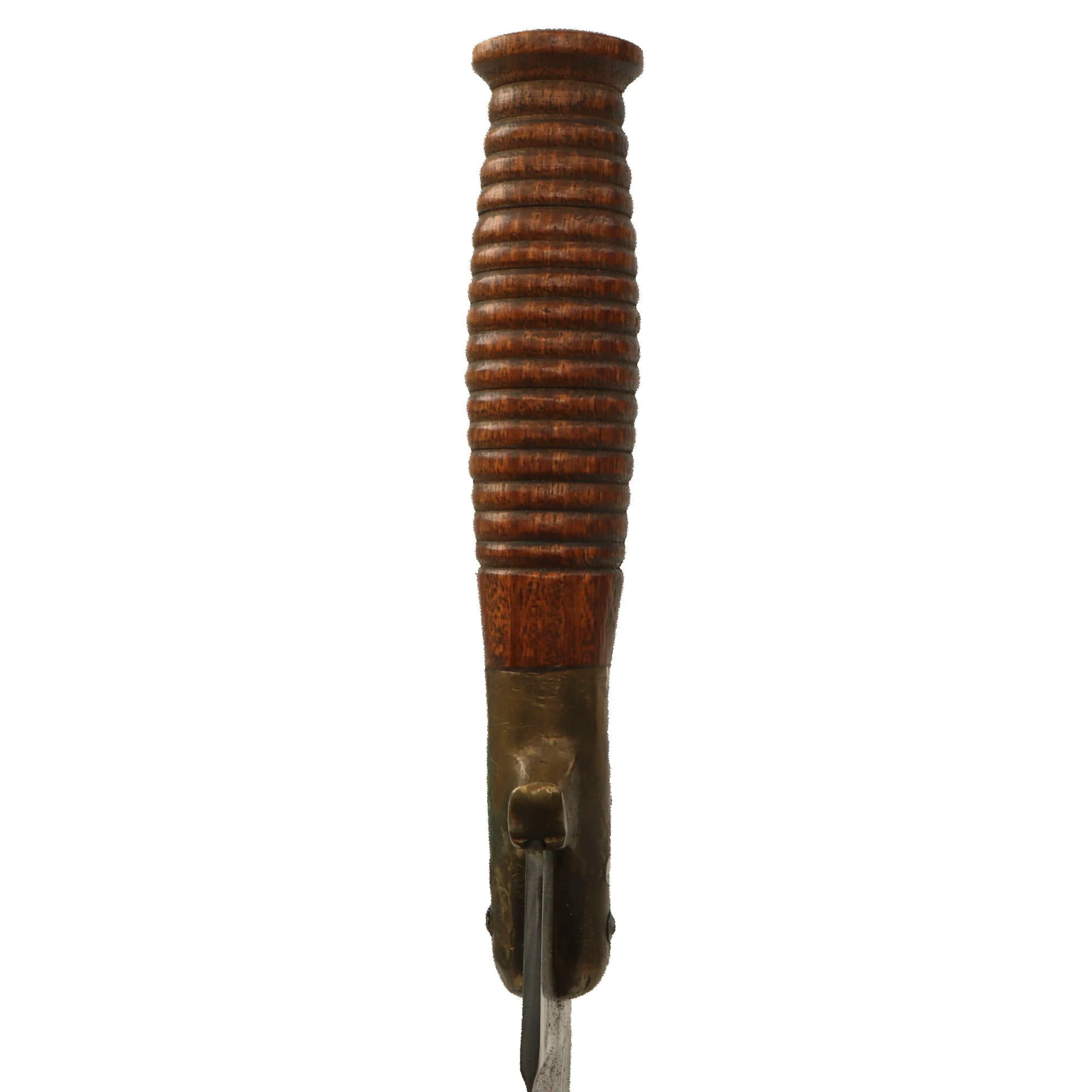 Original U.S. Spanish-American War Era Army Model 1880 Hunting Knife by Springfield Armory with Leather Sheath Marked to Watervliet Arsenal - Image 10