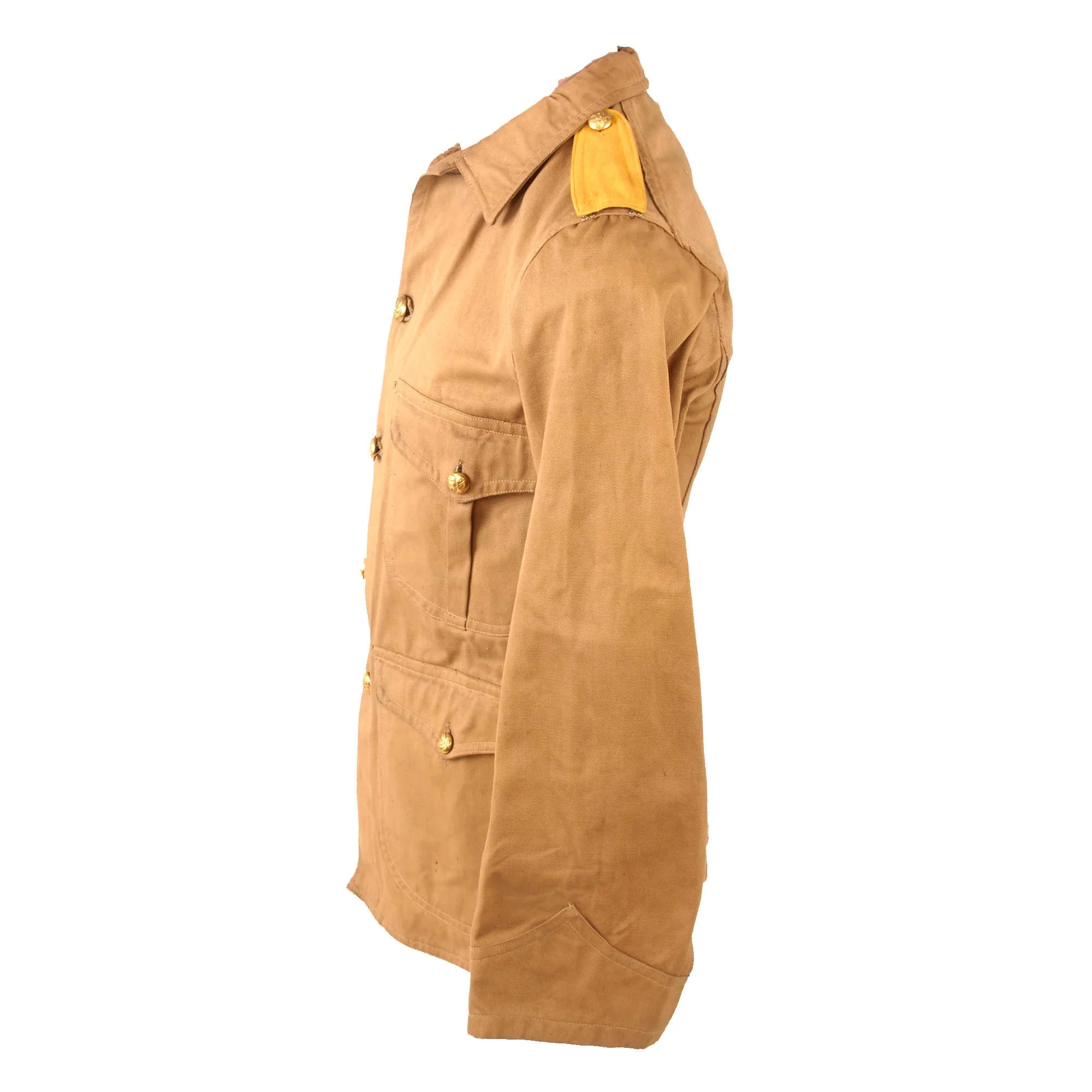 Original U.S. Spanish American War M1898 Tropical Coat with Cavalry Shoulder Boards - Excellent - Image 8