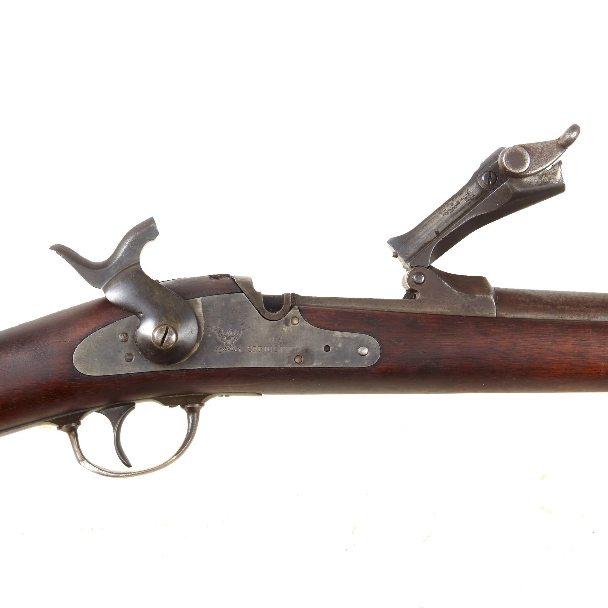 Original U.S. Springfield Trapdoor Model 1873 Saddle Ring Cavalry Carbine made in 1880 - Serial No 135722 - Image 4