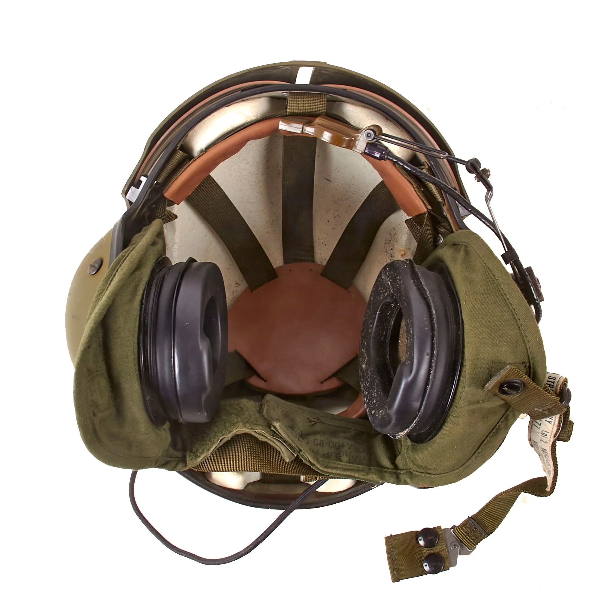 Original U.S. Vietnam War Era Helicopter Pilot Astrocom SPH-4 Helmet - Dated 1978 - Size Regular - Image 4