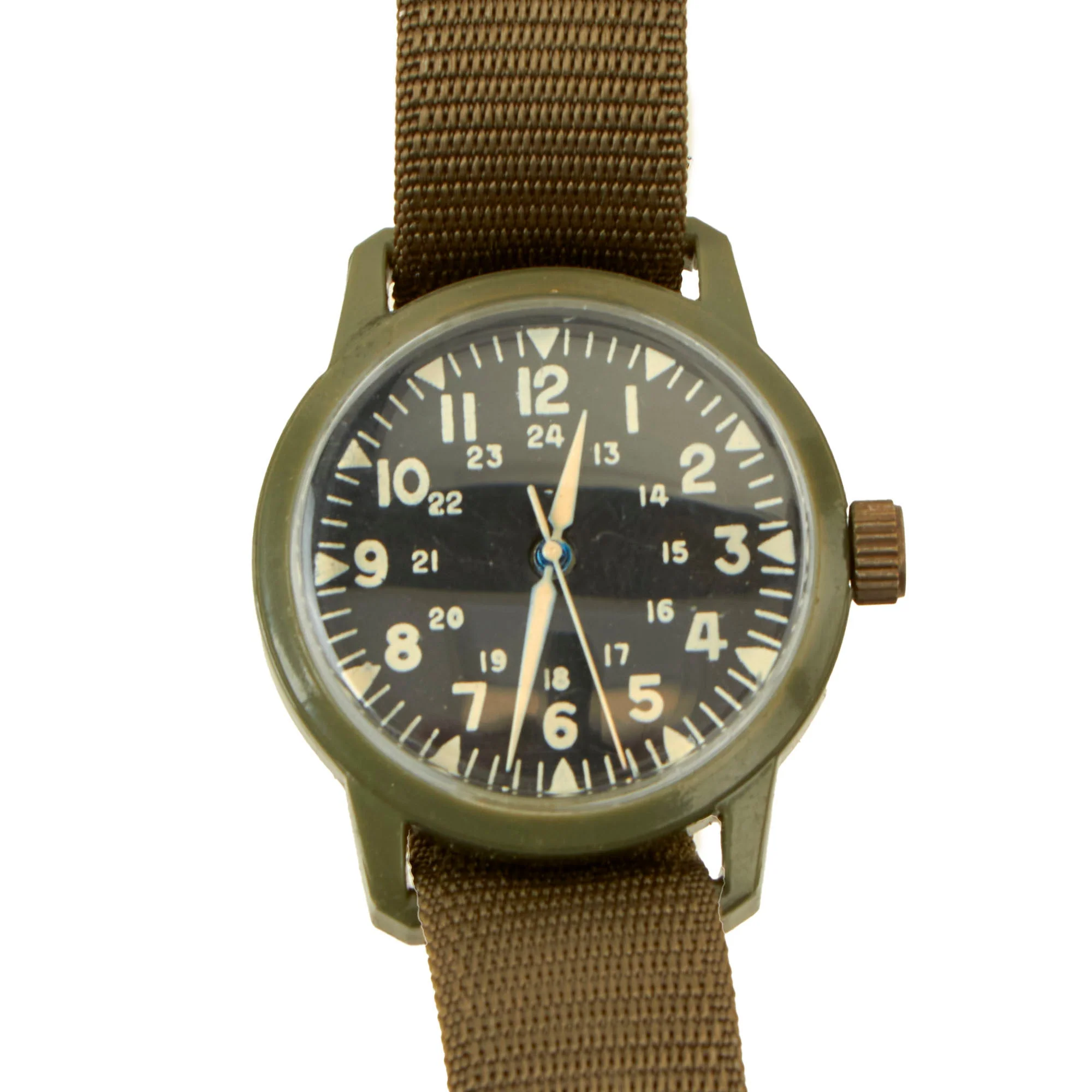 Original U.S. Vietnam War Functional General Purpose Wristwatch by Westclox - Dated December 1966 - Image 4