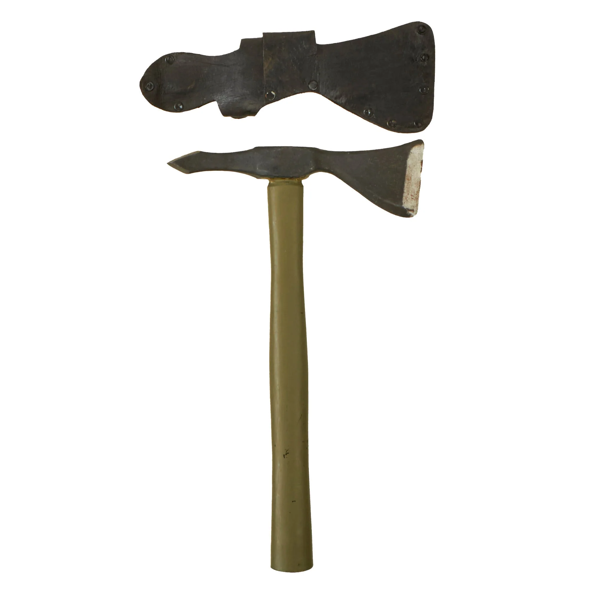 Original U.S. Vietnam War Lagana Tomahawk with Leather Carry Case - Image 2