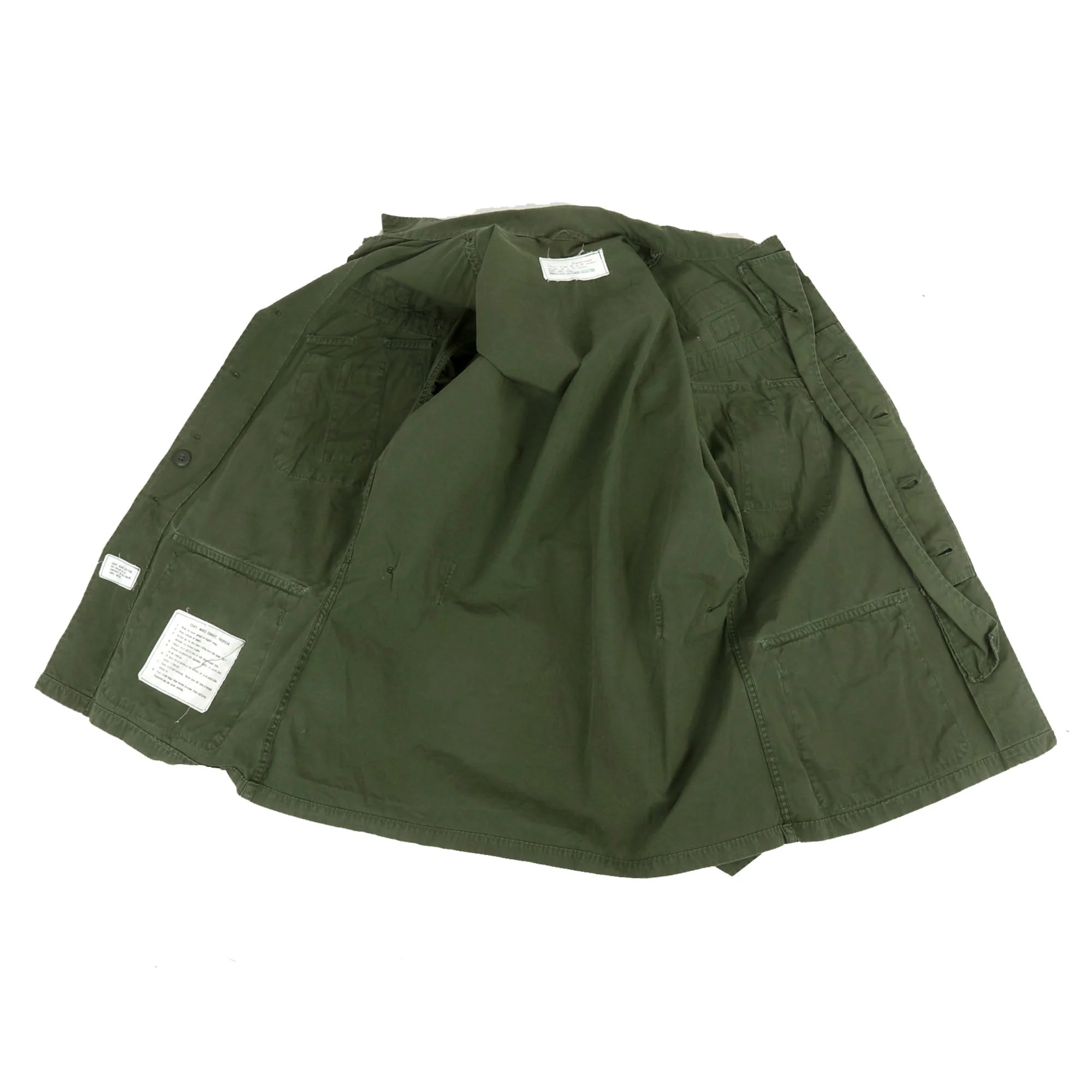 Original U.S. Vietnam War Special Forces 2nd Pattern Jungle Fatigue Jacket with Period-Applied Insignia & Private Purchase Beret with 5th SFG Flash - Sergeant 1st Class Tuleikis - Image 8