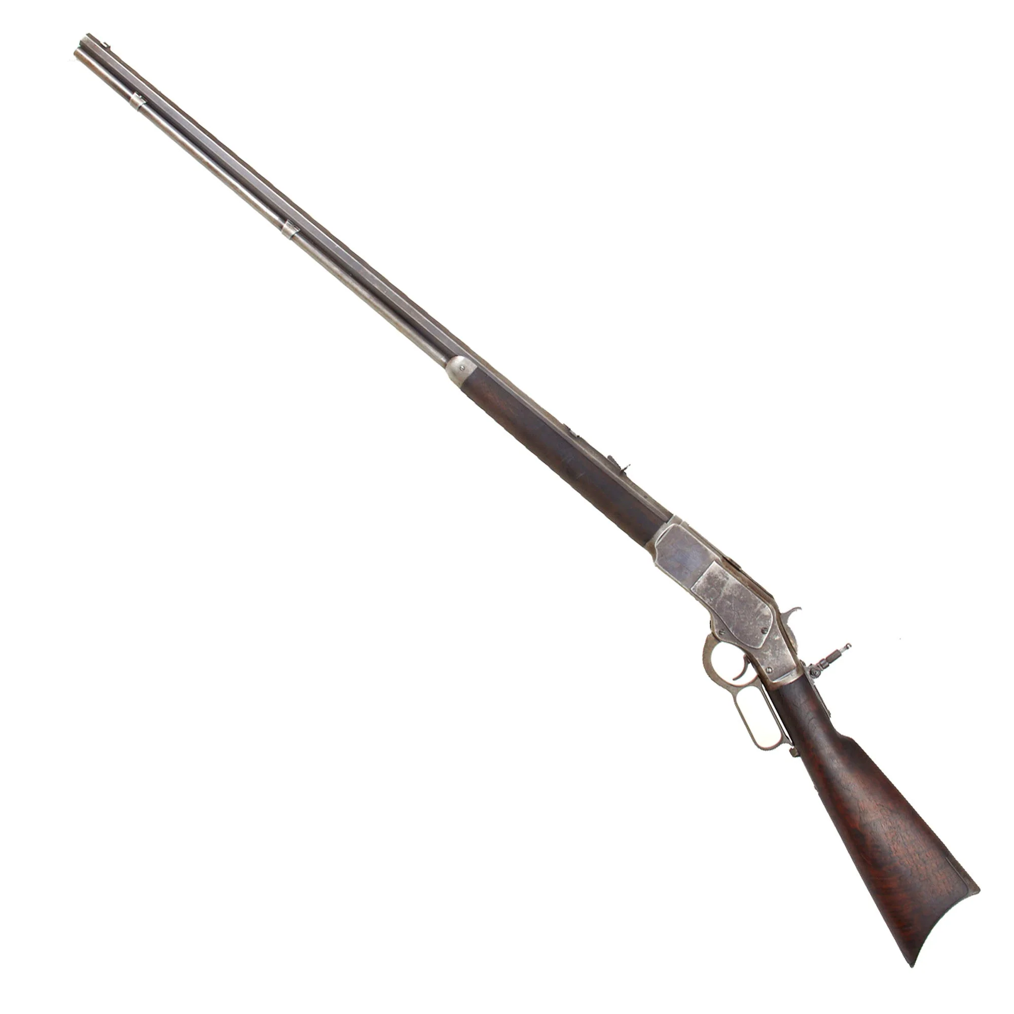 Original U.S. Winchester Model 1873 .32-20 Rifle Made in 1888 with Rare Special Order 32" Octagonal Barrel and Peep Sight - Serial 261934B - Image 3