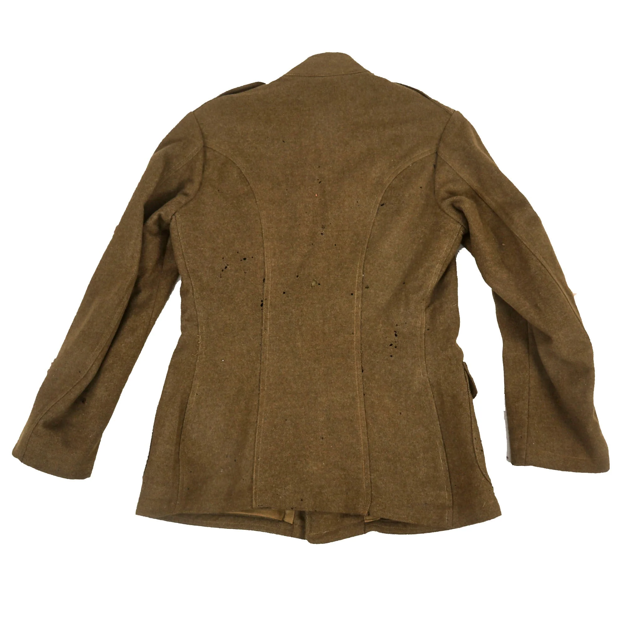 Original U.S. WWI 1st Division Named Uniform Jacket & Breeches with Embroidered Patch & Numbered Collar Discs - George E. Smith, 16th Infantry Regiment - Image 15