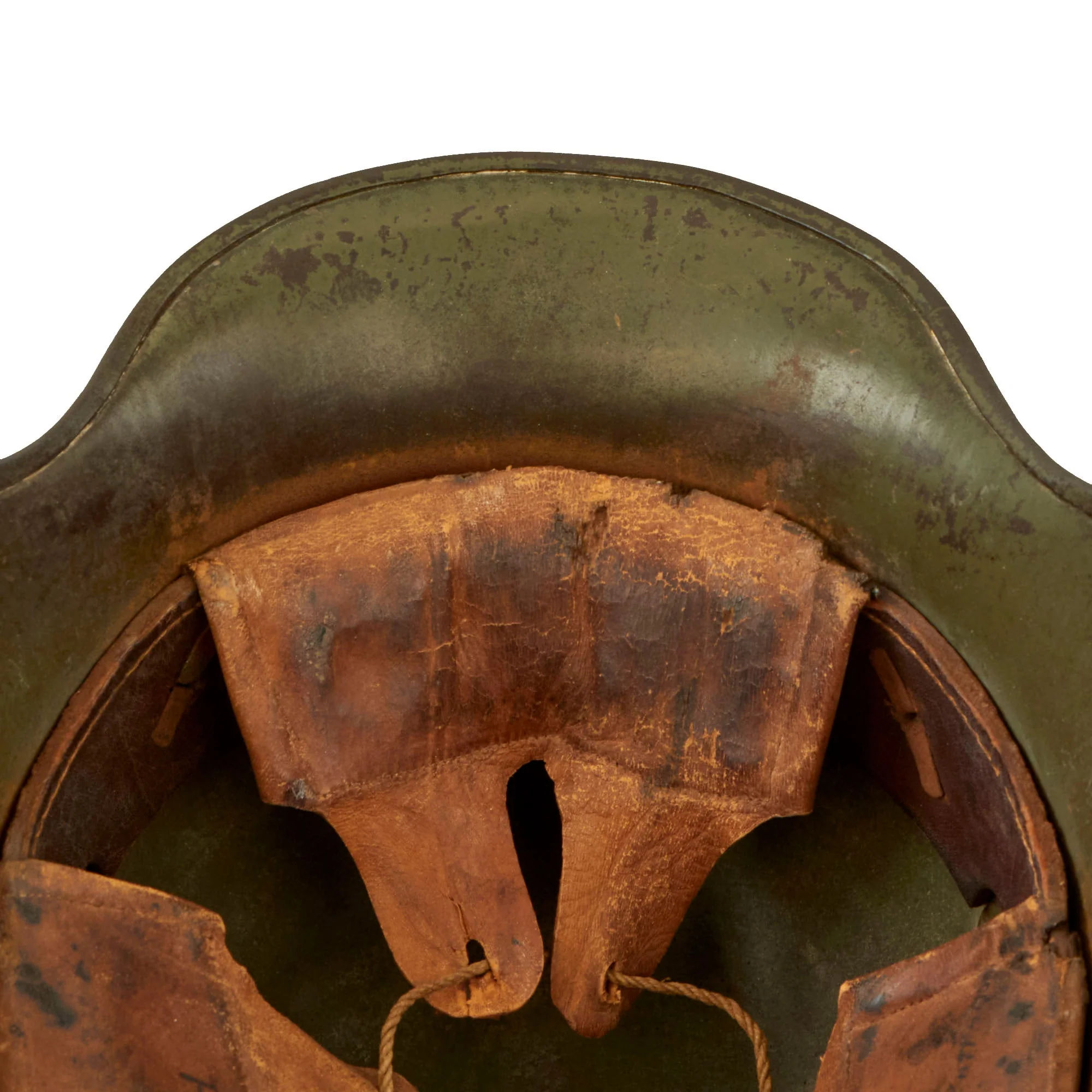 Original U.S. WWI 26th Division Captured & Mail-Home Inscribed German M16 Stahlhelm with 101th Machine Gun Battalion Unit History with Photo of Soldier - 1st Sergeant Clark B. Hill - Gassed at Verdun - Image 18