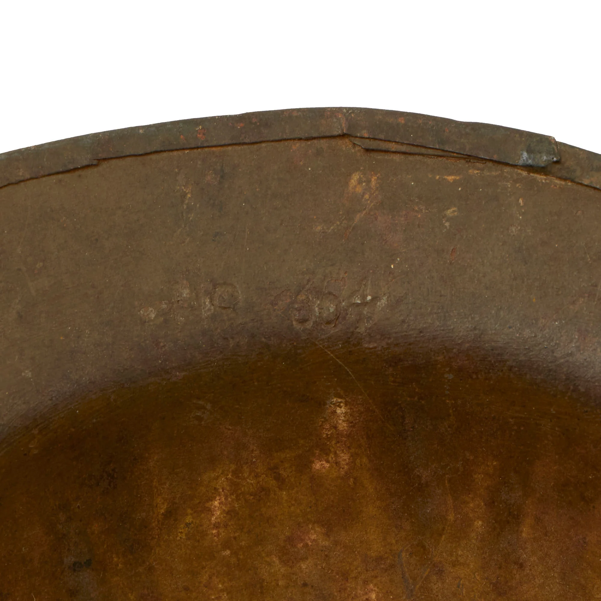 Original U.S. WWI 36th Division “Arrowhead” British-Made Mk. I Doughboy Helmet Shell - National Guard of Texas & Oklahoma - Image 11