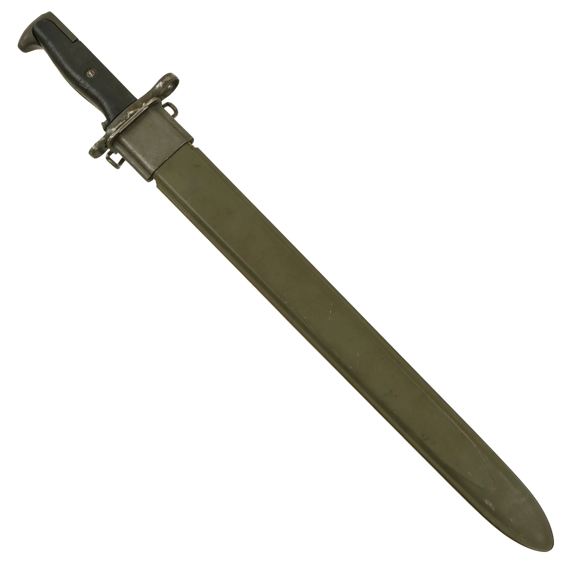 Original U.S. WWII 16” M1 Garand Bayonet and Scabbard by U.F.H. - Dated 1942 - Image 3