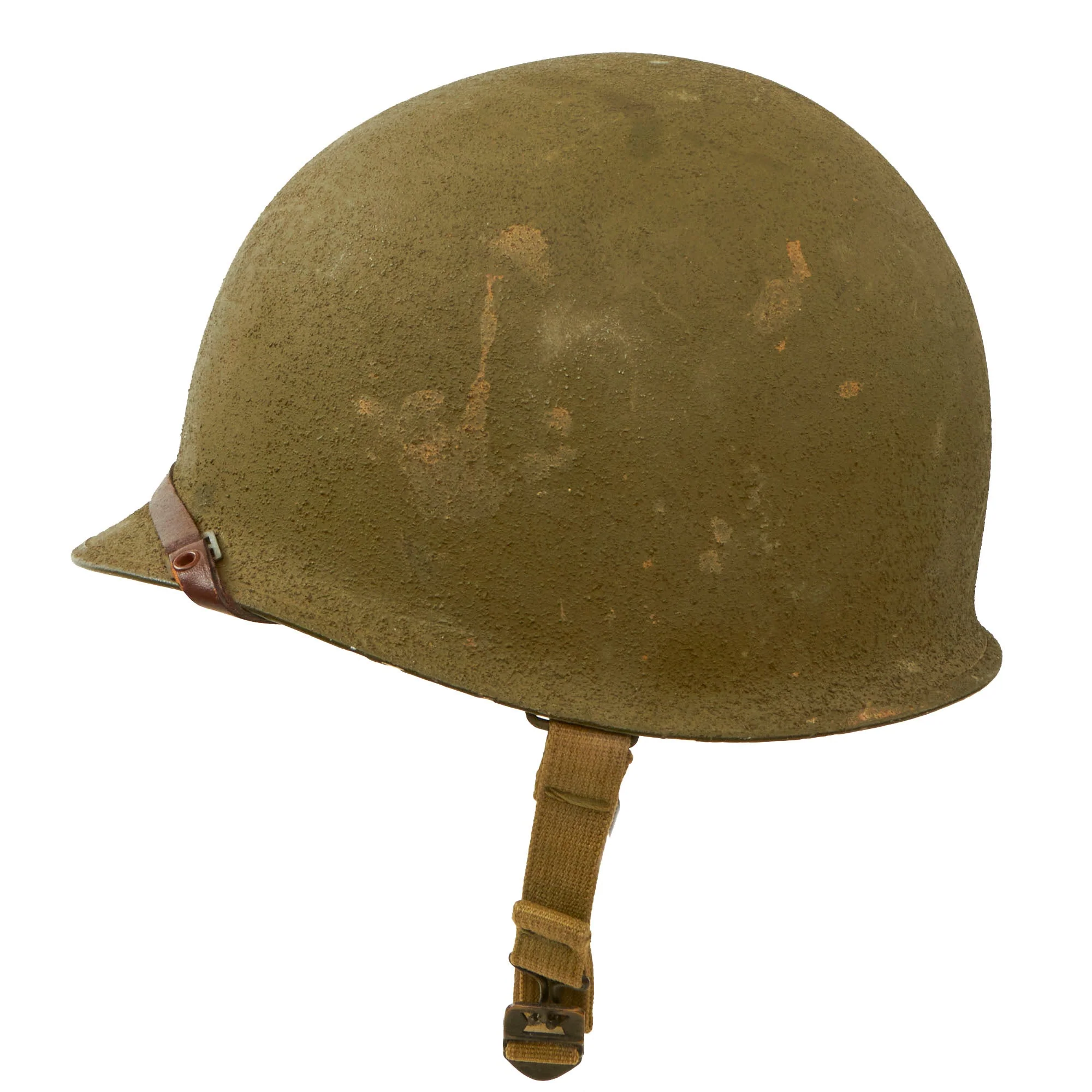 Original U.S. WWII 1942 McCord M1 Fixed Bale Helmet with St. Clair Low-Pressure Liner & Laundry Number - Complete - Image 7