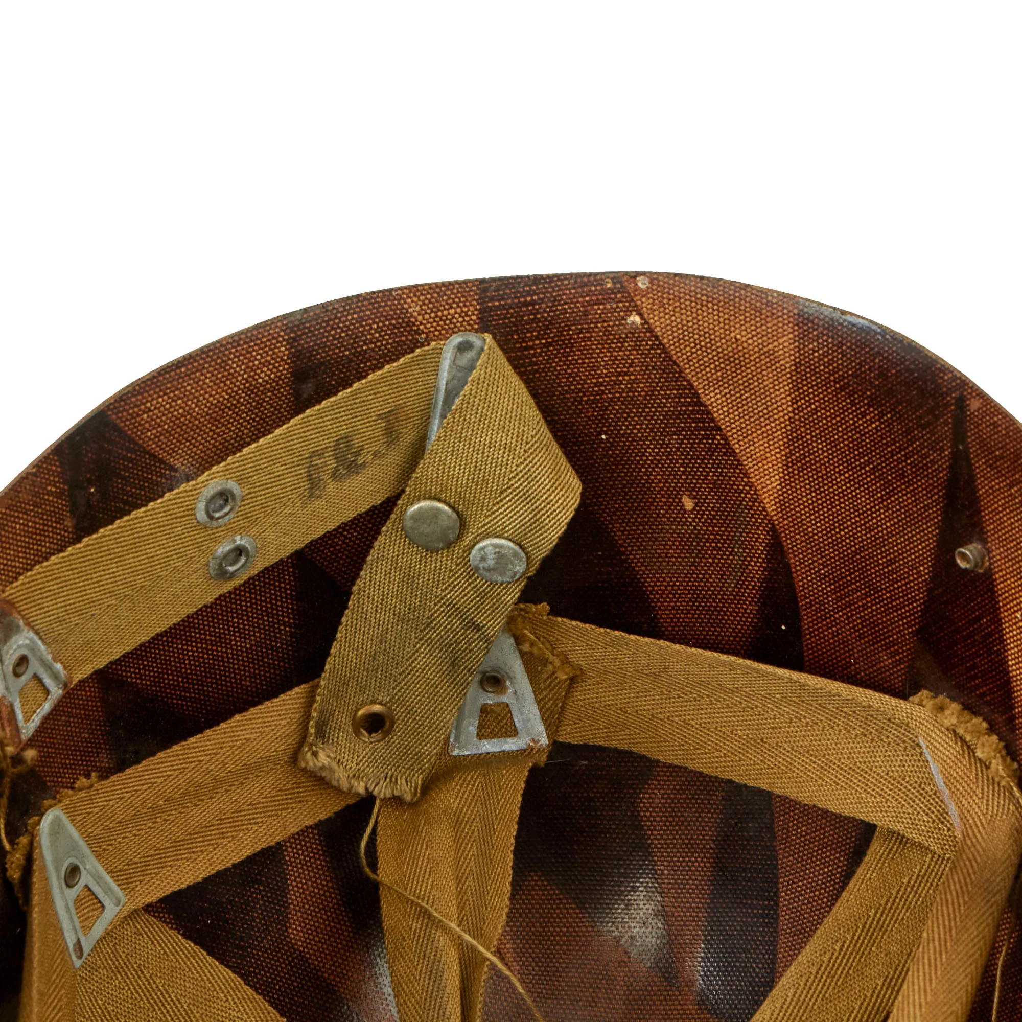 Original U.S. WWII 1944 M1 McCord Front Seam Swivel Bale Helmet with CAPAC Liner - Image 14