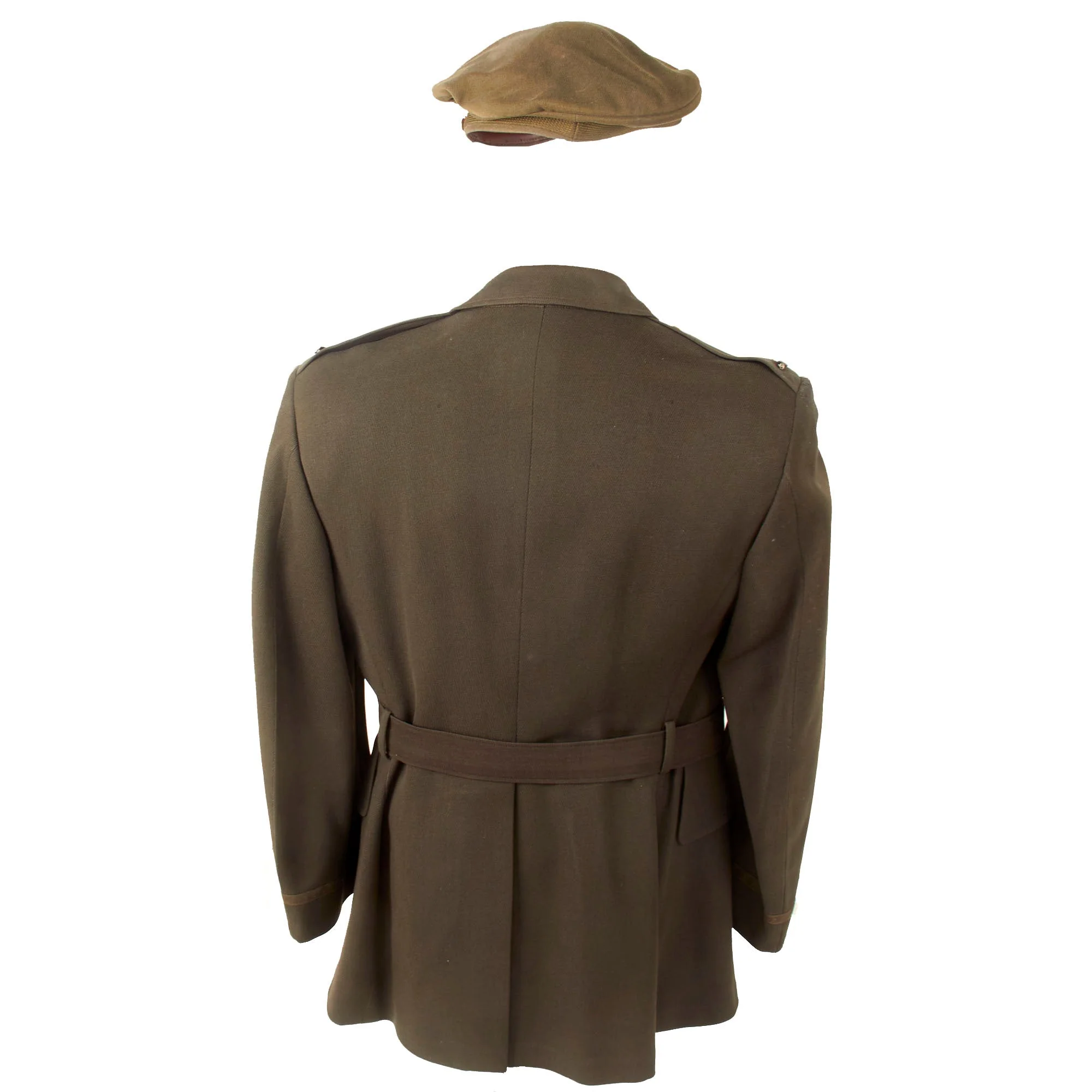 Original U.S. WWII AAF KIA Uniform, Visor Cap, & Trousers of Lieutenant Alex Thomaides, 365th Bomb Squadron, 305th Bomb Group with Binder of Research - Image 11