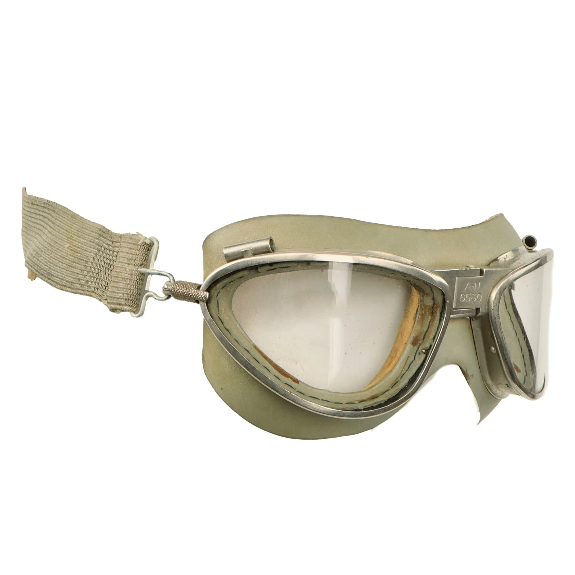Original U.S. WWII AAF Unissued AN-6530 Goggles with Elastic Strap - Excellent - Image 5
