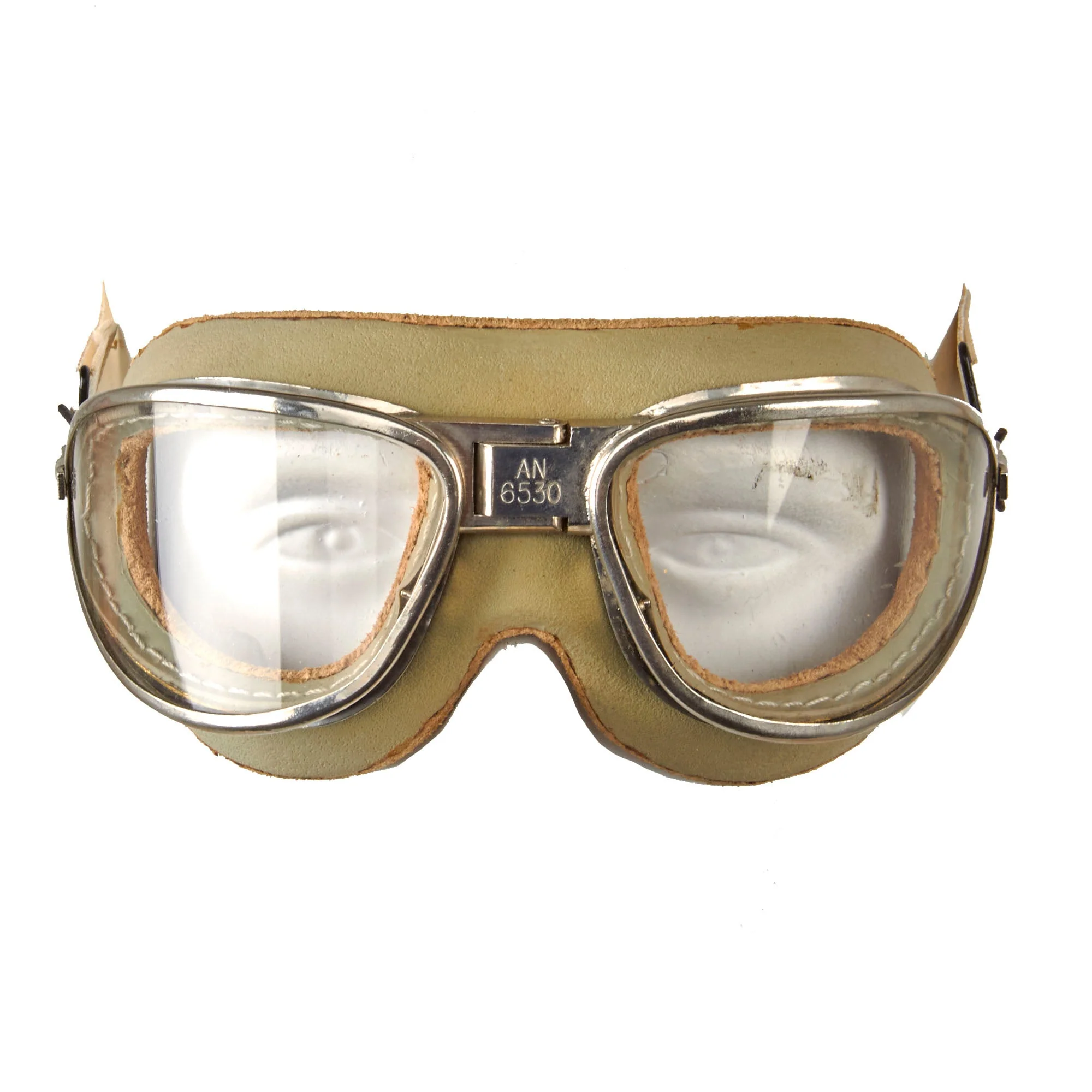 Original U.S. WWII AAF Unissued AN-6530 Goggles with Elastic Strap - Excellent - Image 3