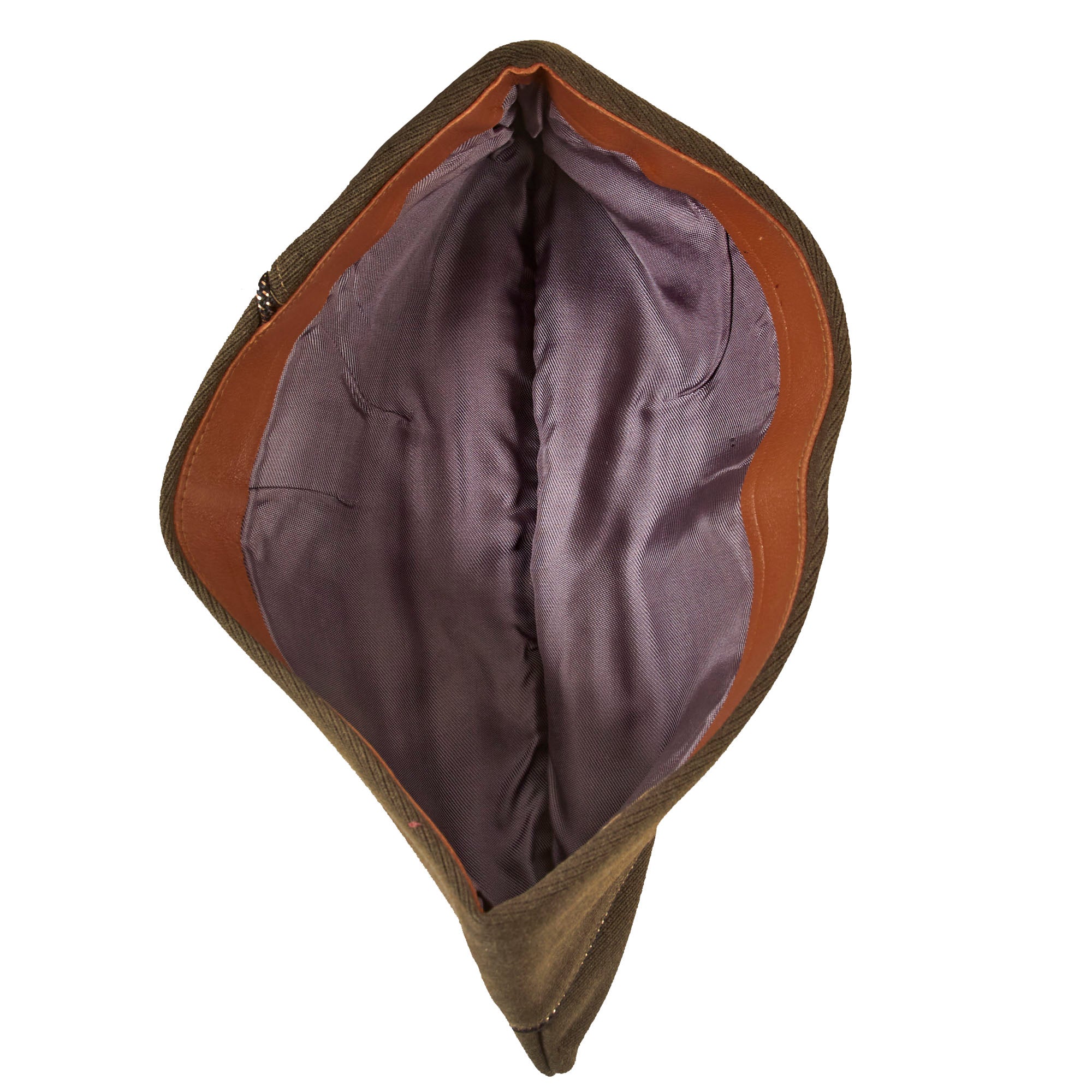 Original U.S. WWII Airborne Officer’s Garrison Cap with Officer’s Piping & Glider Infantry Patch - Image 6