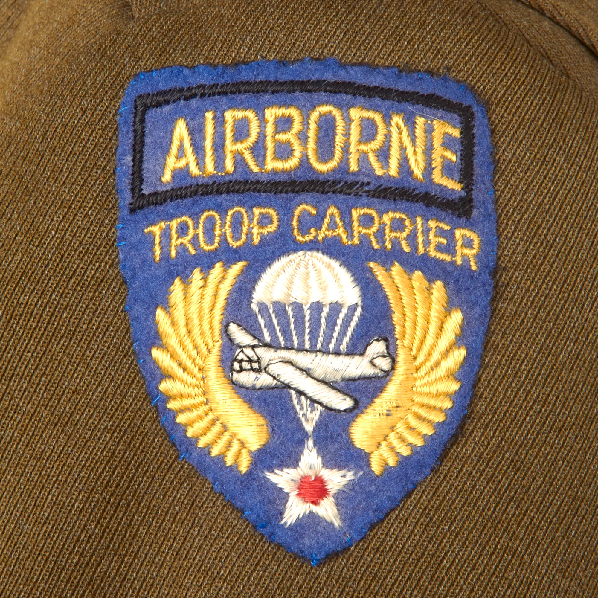 Original U.S. WWII Airborne Troop Carrier Glider Pilot Flight Officer’s Uniform Jacket & Trousers with Sterling Glider Wings - Dated 1941 - Image 2