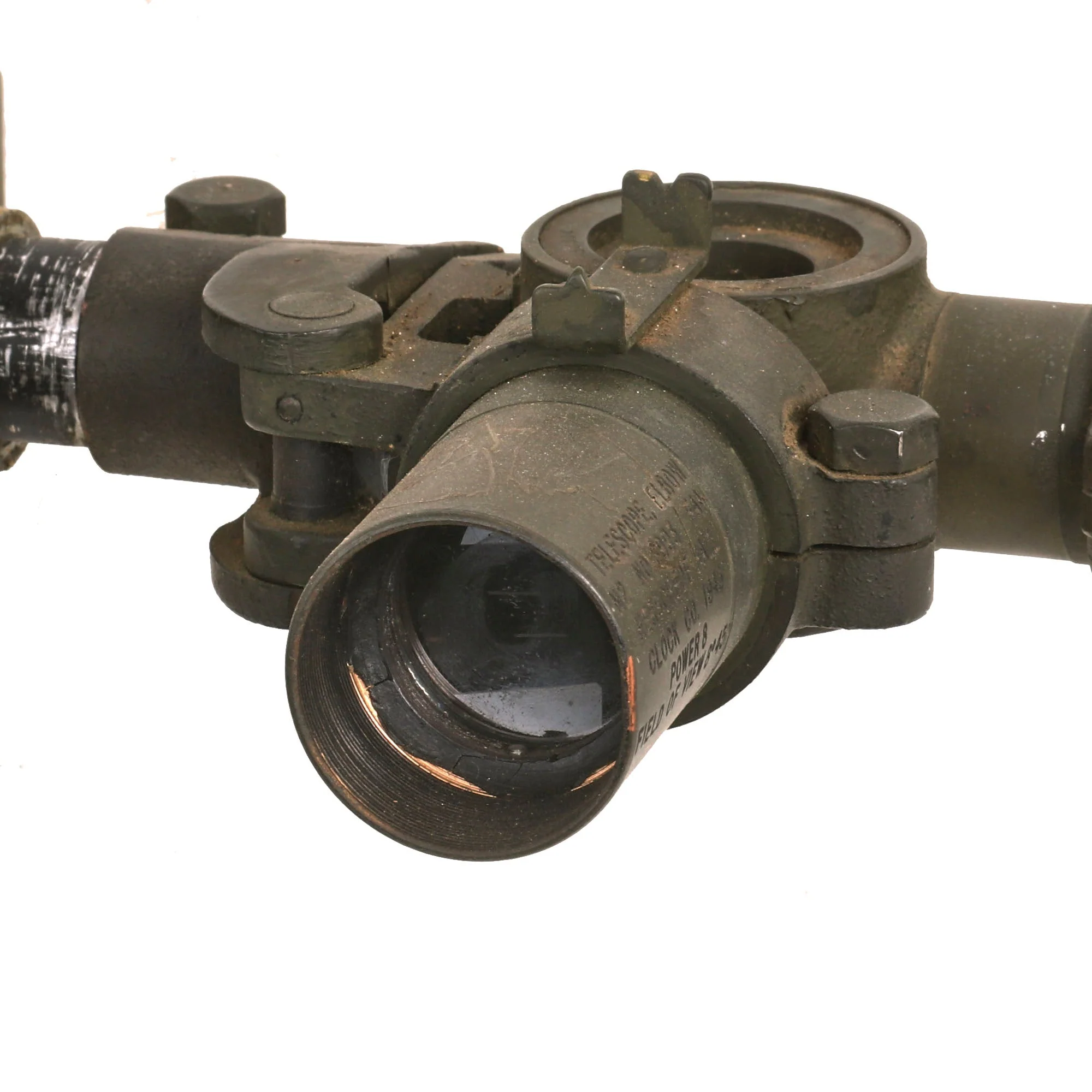 Original U.S. WWII Army M35 Elbow Telescope Observation Scope AA-B.C.MI in Matching Original Transit Chest - Dated 1943 - Image 15
